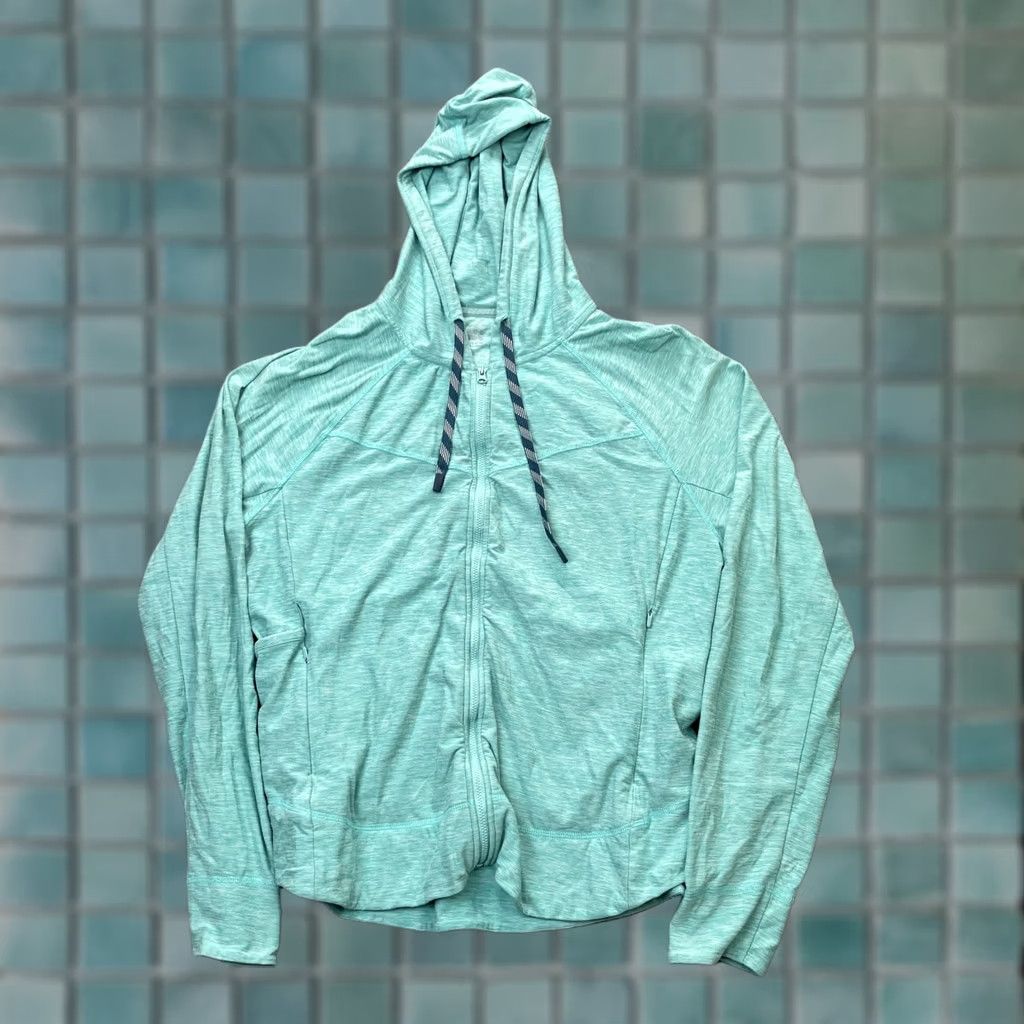 Vintage Title Nine Hoodie Womens XL Blue Space Dye Vital Stretch Full Zip Size XL / US 12-14 / IT 48-50 - 1 Thumbnail