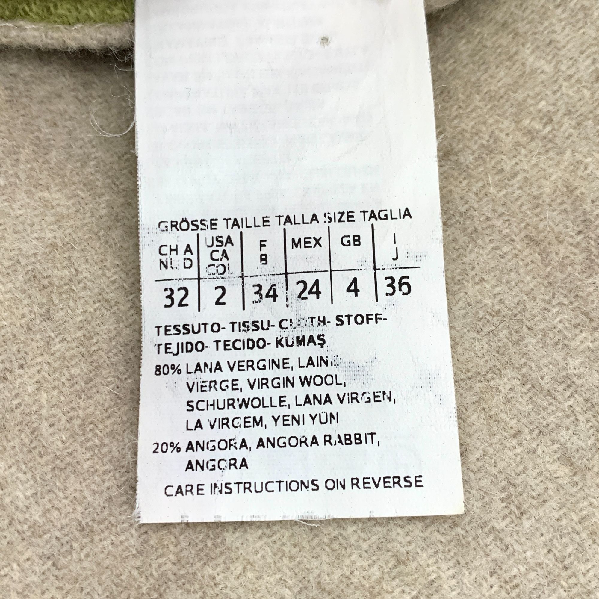 Max Mara MaxMara Green & Beige Reversible Wool Hooded Coat Size 36 Size XS / US 0-2 / IT 36-38 - 4 Thumbnail