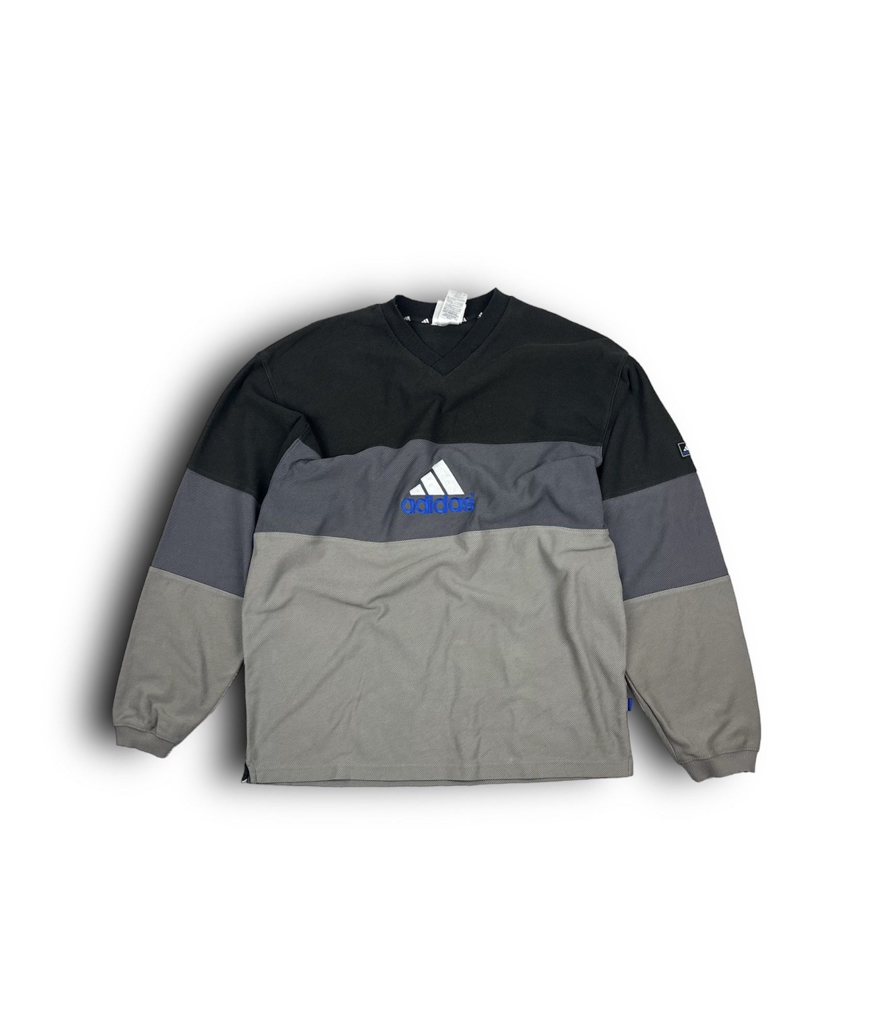 Adidas Adidas Vintage Sweatshirt V-Neck Size Large Size US L / EU 52-54 / 3 - 1 Thumbnail