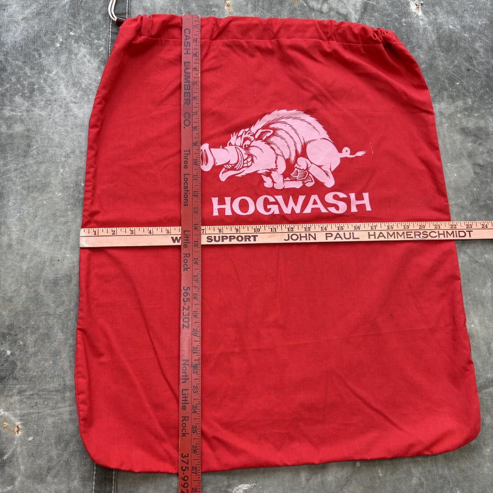 Vintage Vintage 70s 80s Arkansas Razorbacks Hogwash Laundry Bag Size ONE SIZE - 3 Thumbnail