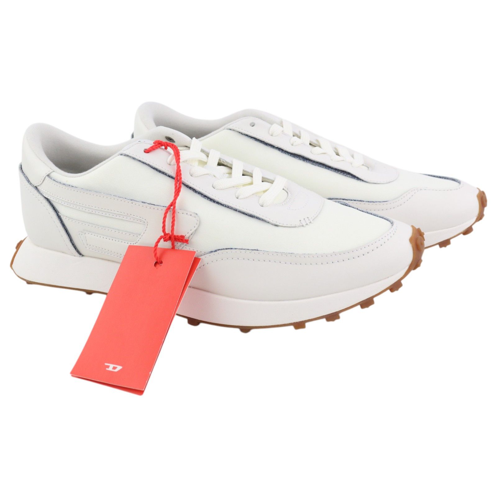 Diesel S-RACER LC EU44 White Suede Leather 40591 Size US 11 / EU 44 - 2 Thumbnail