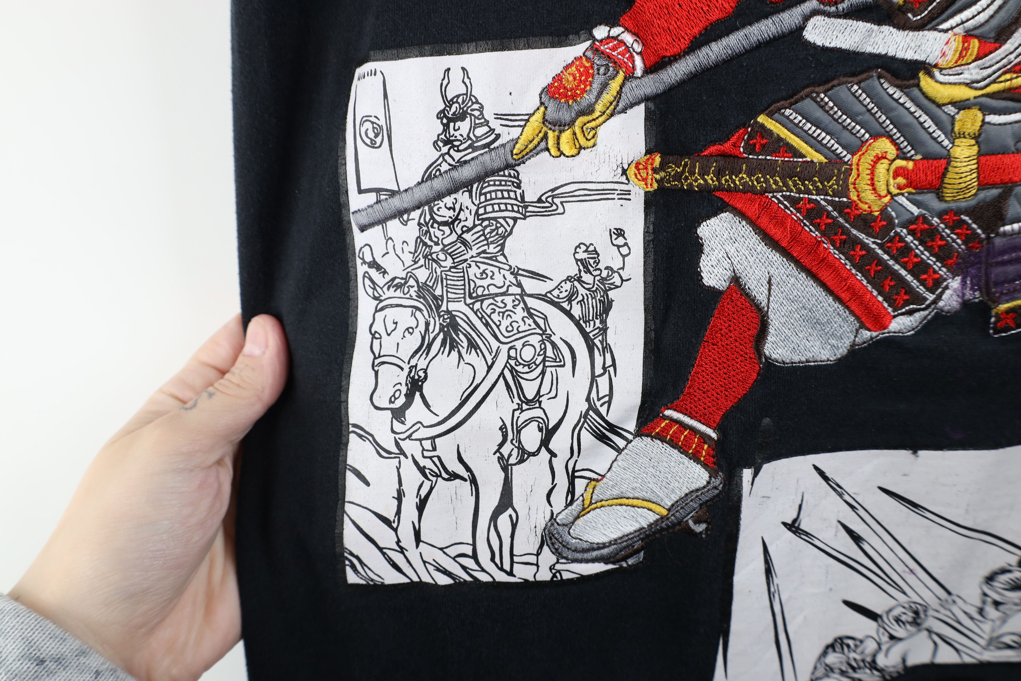 Vintage Vintage 90s Y2K Streetwear Japanese Samurai Warrior T-Shirt Size US XL / EU 56 / 4 - 8 Thumbnail