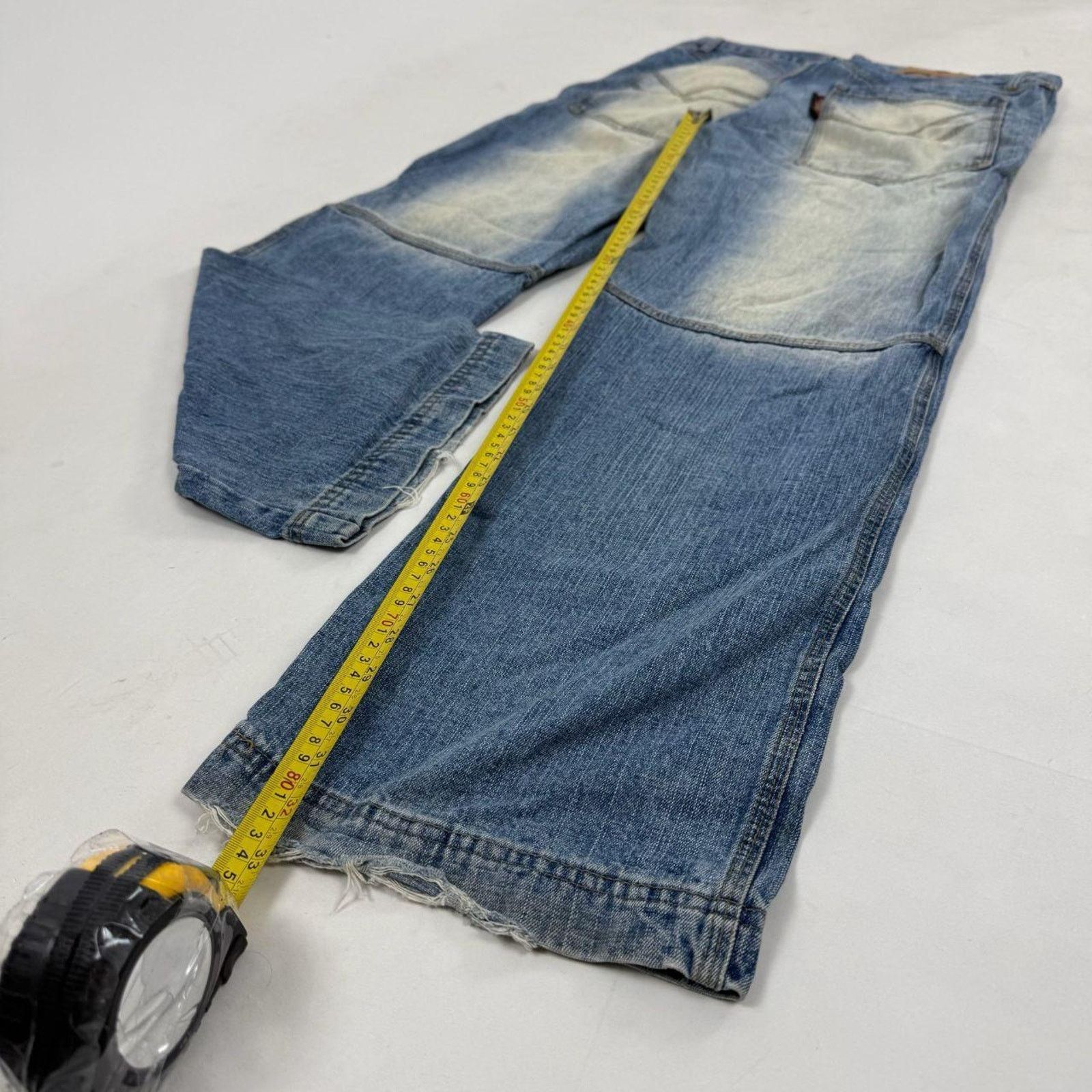 Ecko Unltd. × JNCO × Vintage Vintage y2k skater faded stonewash baggy wide leg rare jeans Size US 34 / EU 50 - 3 Thumbnail