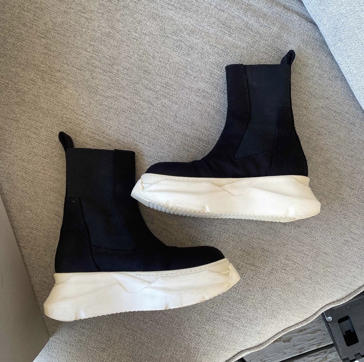 RICK OWENS DRKSHDW Gethsemane Beatle Abstract Boots