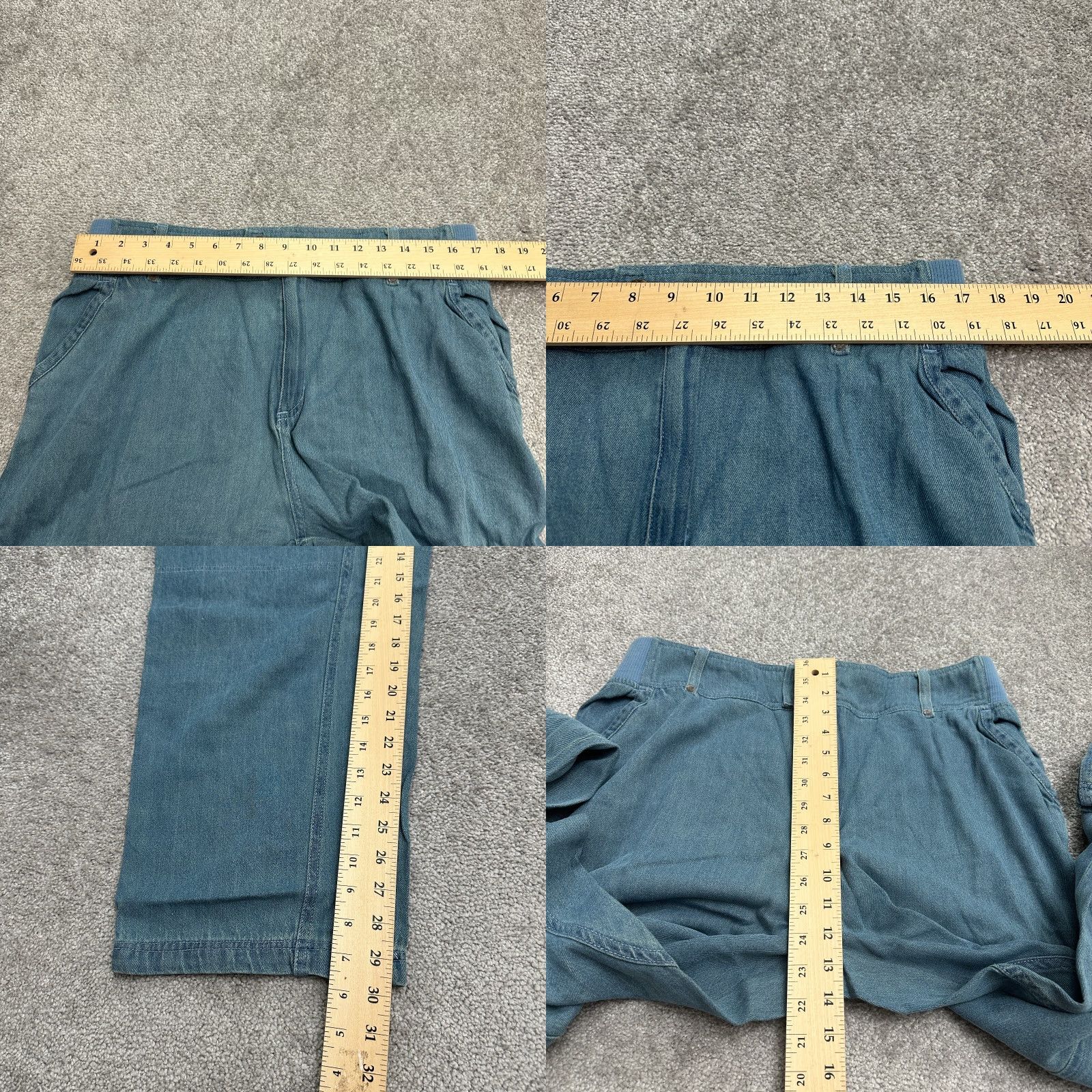 Vintage Woman Within Jeans Women 16W Blue Cargo Straight 34x29 Modern Fit Size 38" / US 16 / IT 52 - 8 Thumbnail