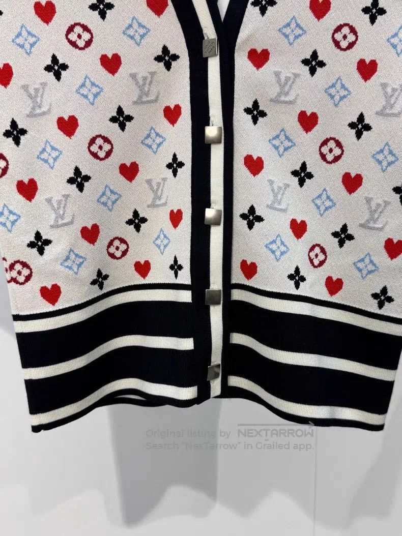 Louis Vuitton Louis Vuitton Love Old Flower Full Print Knitted Cardigan Size XS / US 0-2 / IT 36-38 - 4 Thumbnail