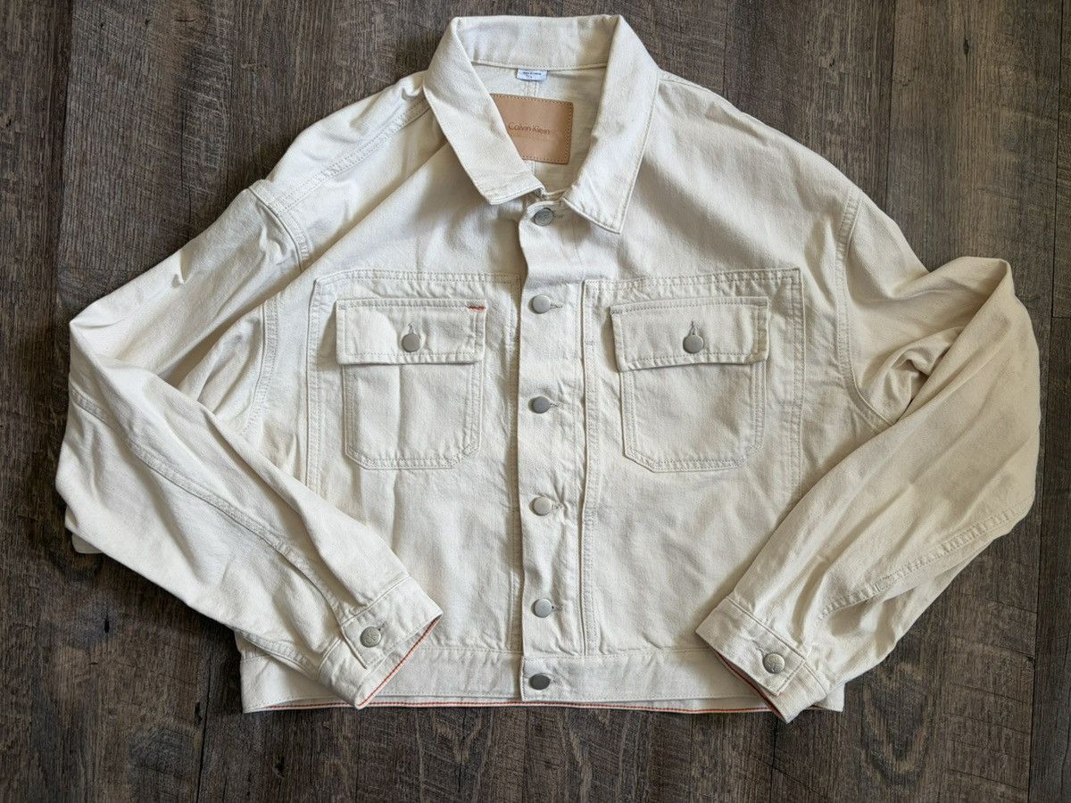 Calvin Klein × Heron Preston Calvin Klein Heron Preston White Denim Jacket Size US L / EU 52-54 / 3 - 1 Thumbnail