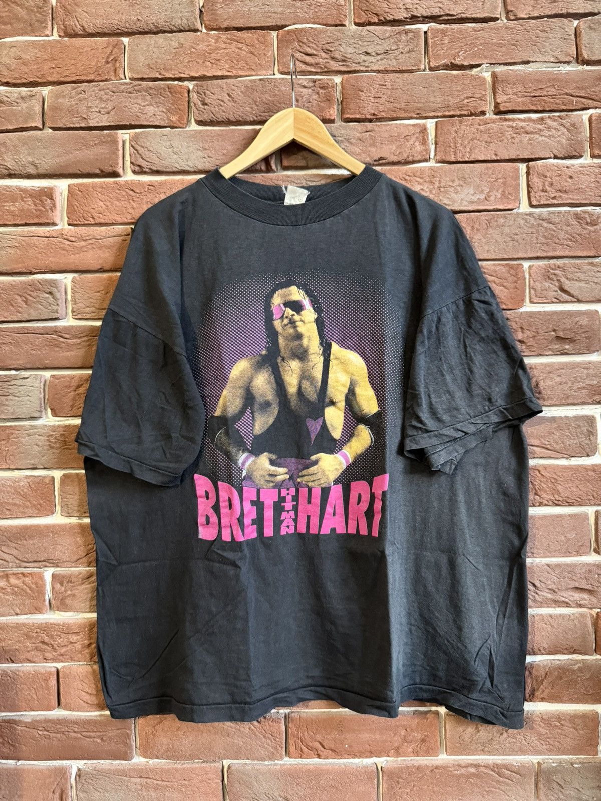 Vintage WWF Bret Hitman Hart Vintage 90s Rare Wrestling T Shirt Size US XL / EU 56 / 4 - 1 Thumbnail