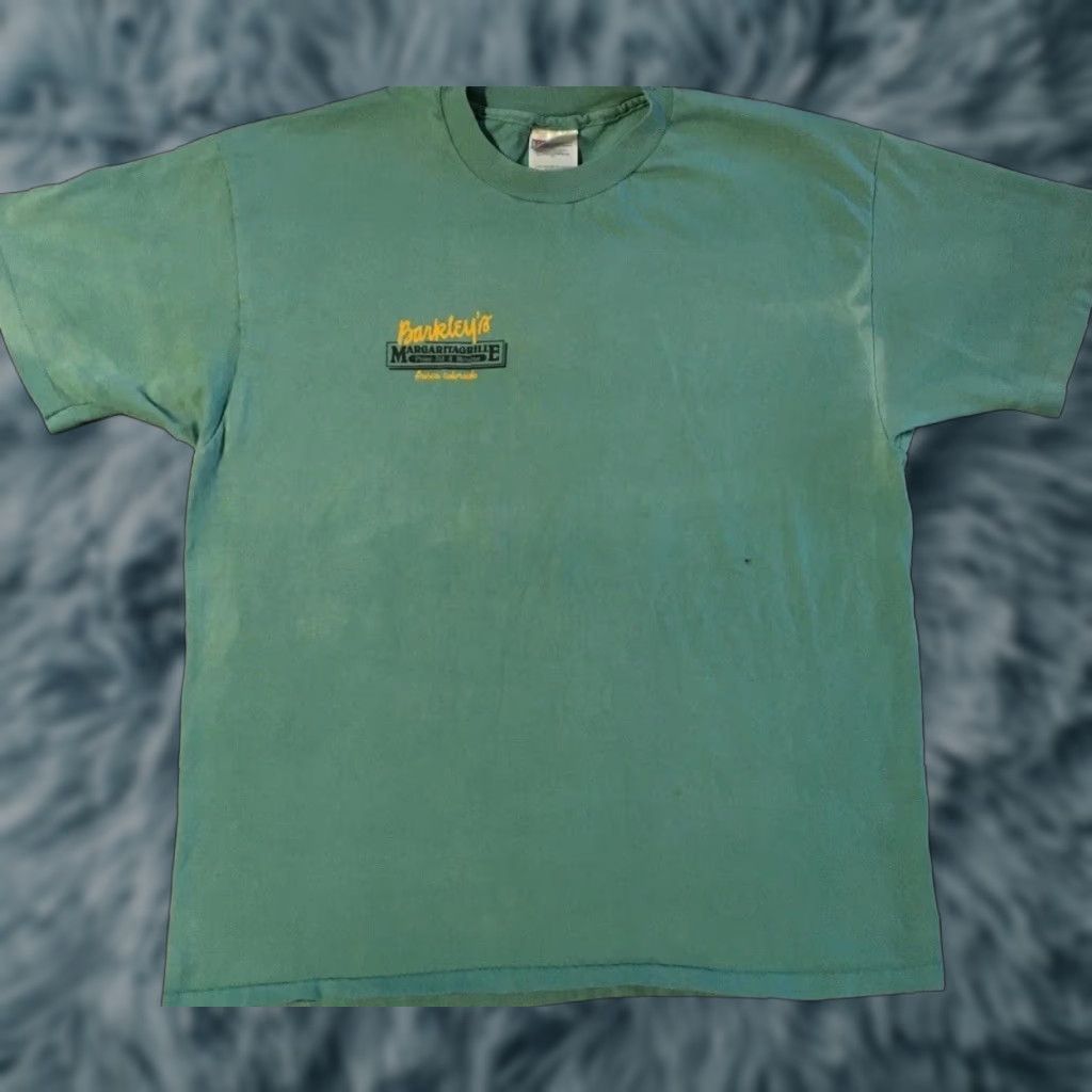 Vintage VINTAGE Barkleys Bar Faded Drunk Dog Shirt L Green 90s 80s Funny Motorcycle Harley Punk Rock USA University College School Trucker Biker Rockabilly Size US L / EU 52-54 / 3 - 1 Thumbnail