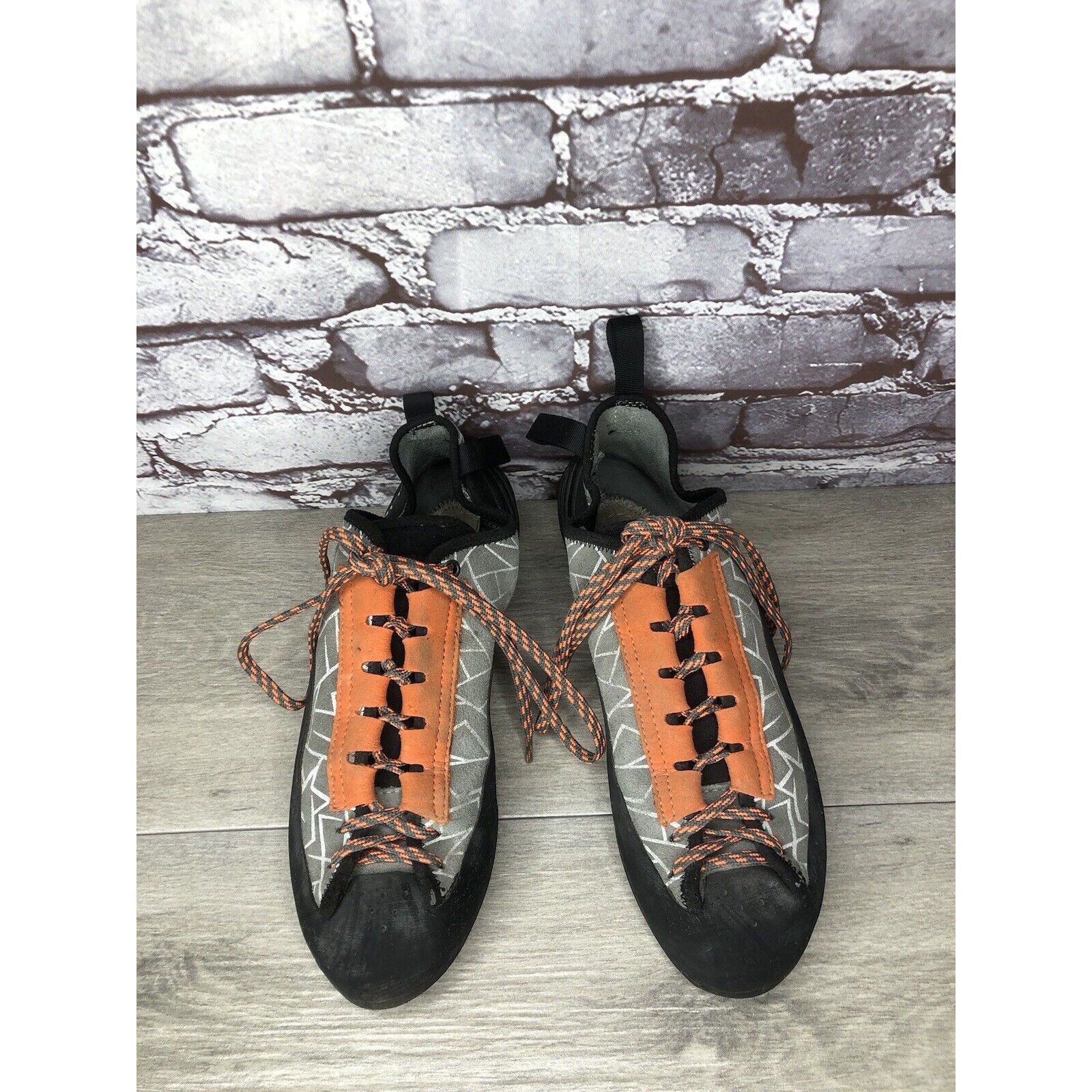 Other Climb X Grey Synthetic Orange Lace Black Climbing Shoes Men Size US 11 / EU 44 - 16 Thumbnail