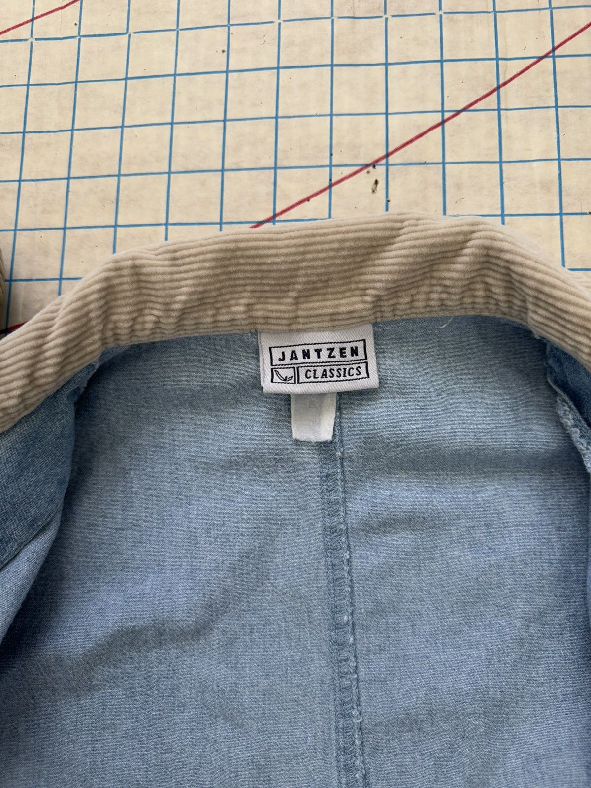 Jantzen × Vintage Vintage Jantzen Denim Chore Coat Barn Jacket Faded Denim Blu Size XL / US 12-14 / IT 48-50 - 12 Thumbnail