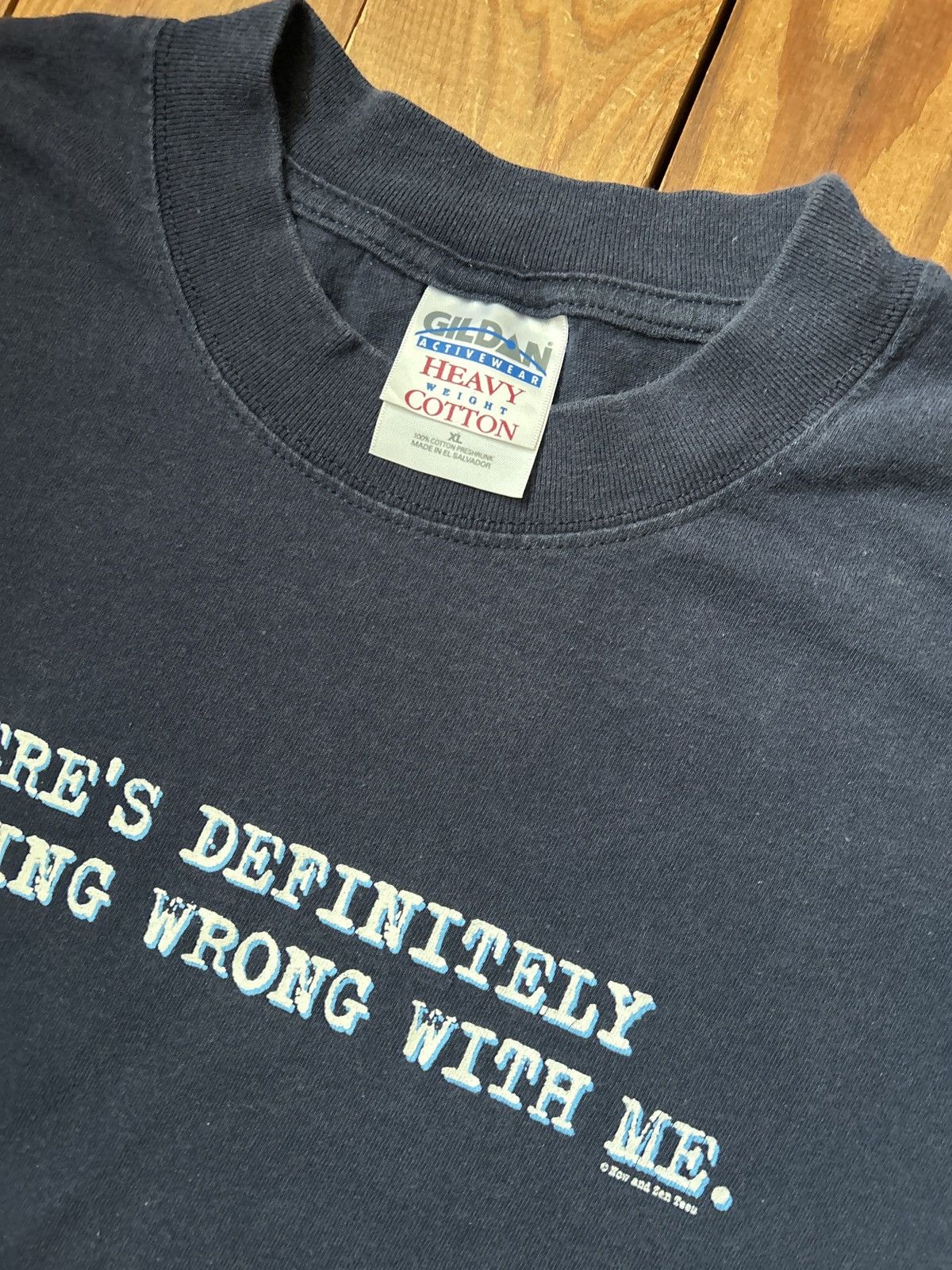 Vintage Vintage 90s Y2K Something Wrong With Me Phrase Tee Shirt Size US XL / EU 56 / 4 - 2 Thumbnail