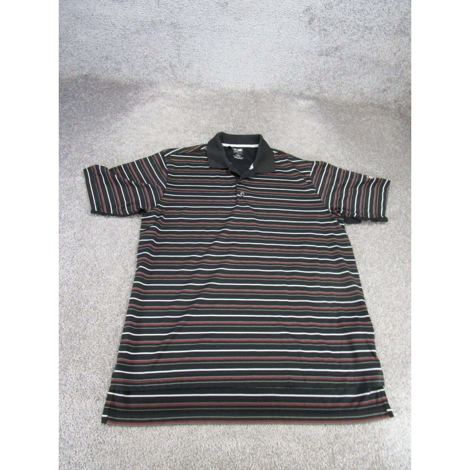 Adidas adidas Golf Polo Shirt Mens Medium Black Striped Short Sleeve Climacool Size US M / EU 48-50 / 2 - 1 Thumbnail