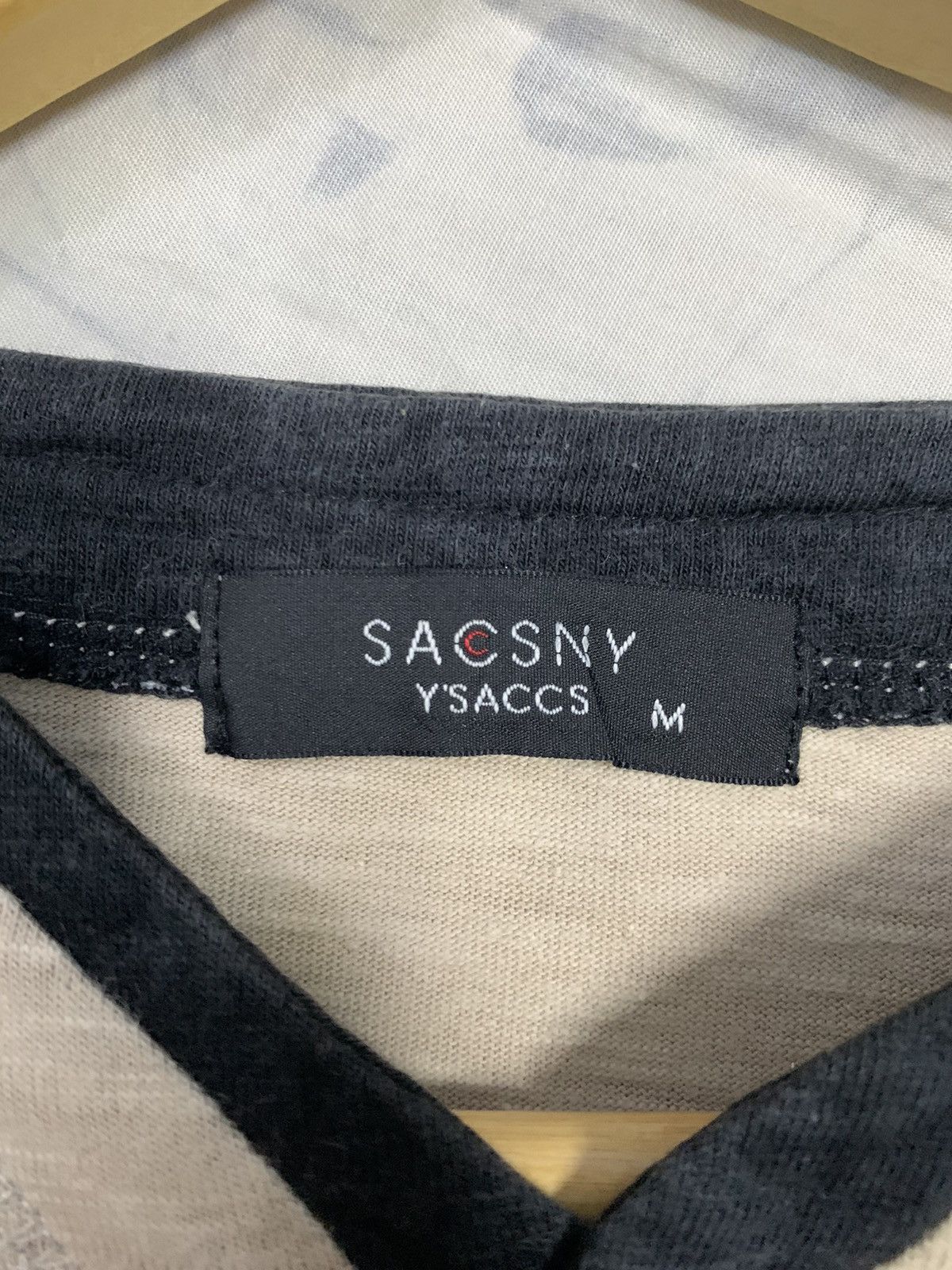 Yohji Yamamoto Vintage Sacsny Ysaccs Henley Long Sleeve by Yohji Yamamoto Size US M / EU 48-50 / 2 - 11 Thumbnail