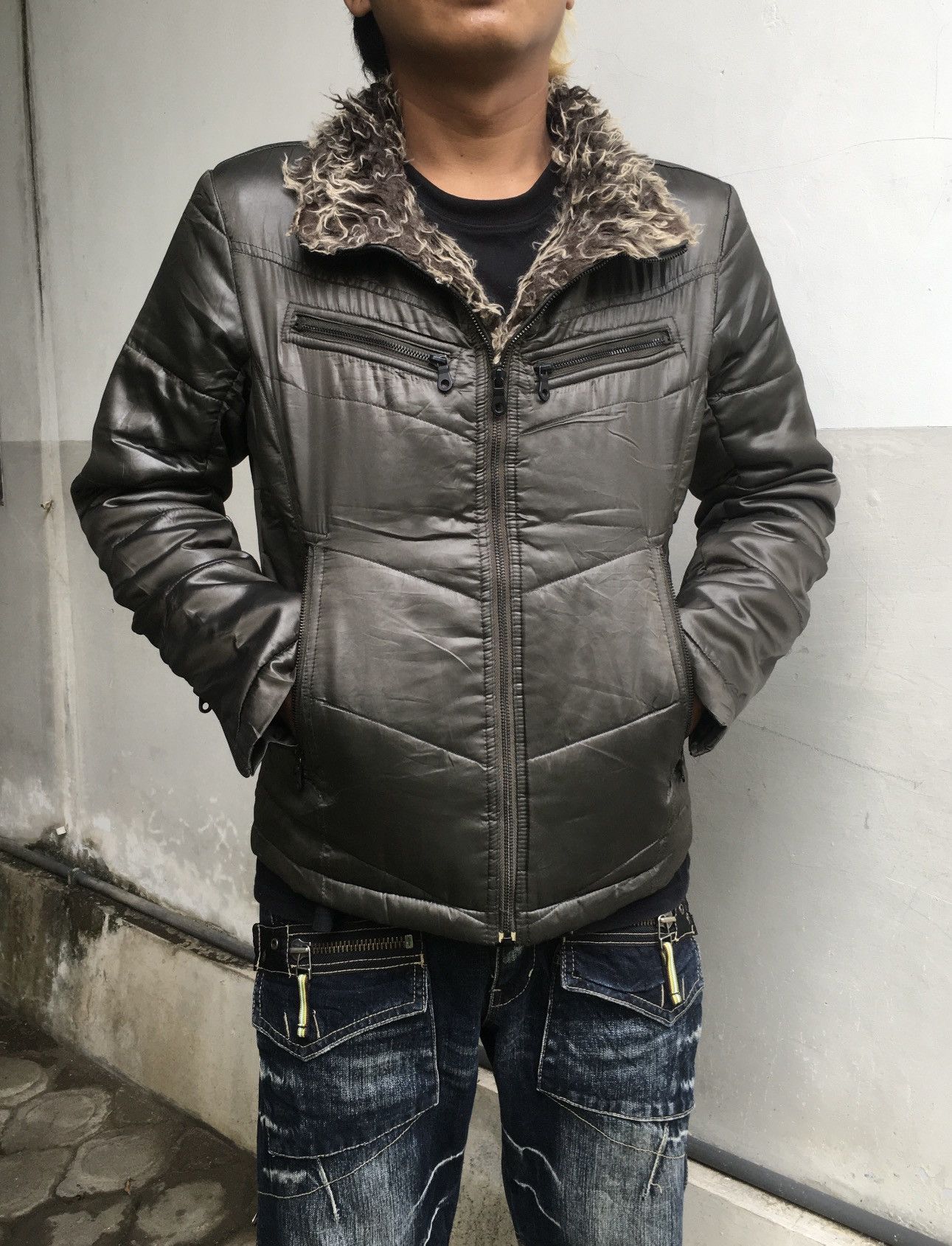 14th Addiction 2000s Semantic Design Fur Jacket Size US L / EU 52-54 / 3 - 9 Thumbnail