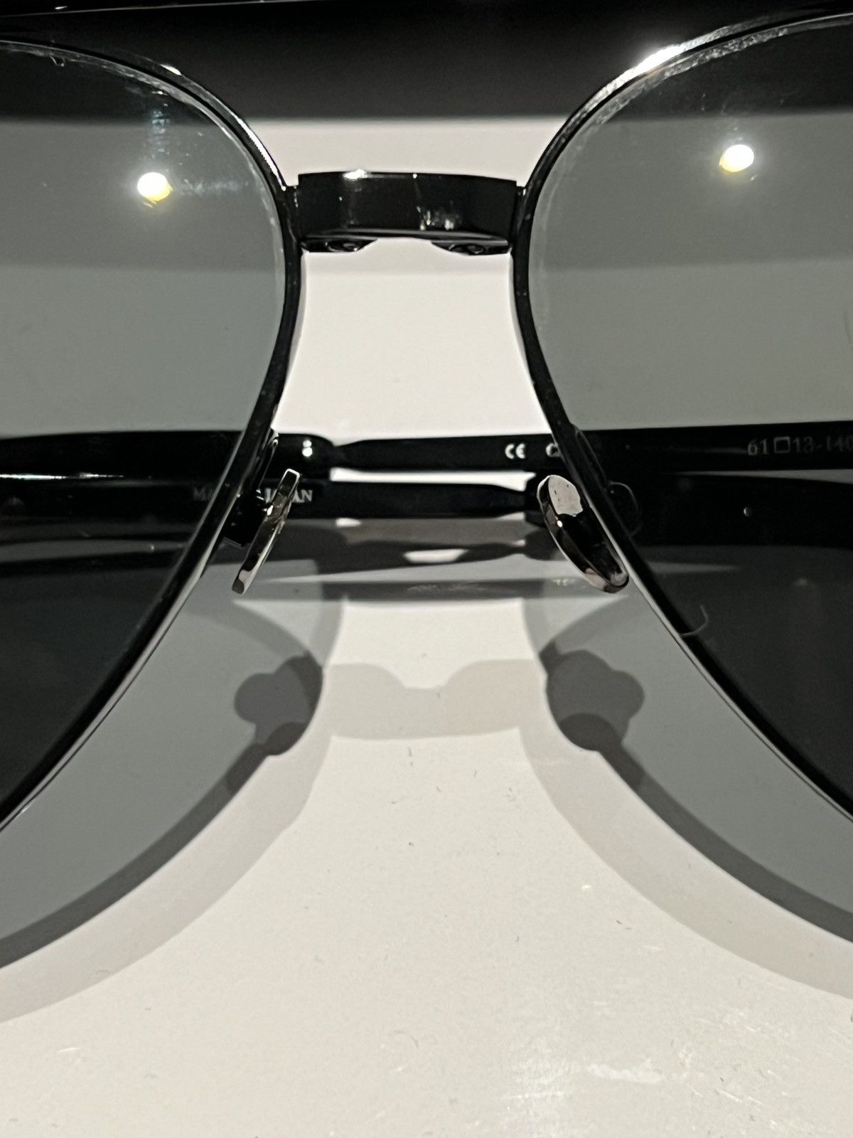 Ann Demeulemeester × Linda Farrow Black Aviator Sunglasses Size ONE SIZE - 2 Thumbnail