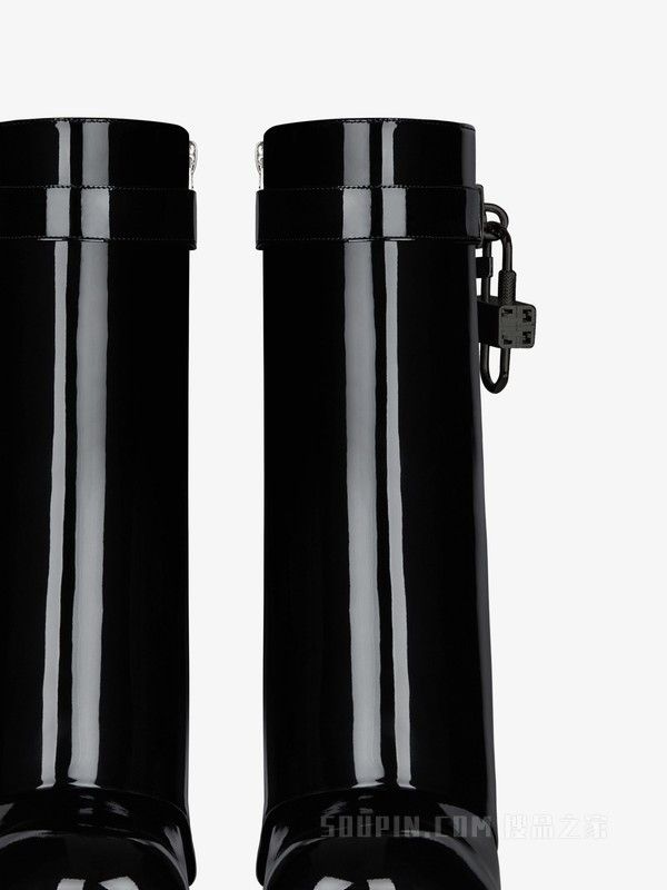 Givenchy o1w1db10525 Shark Lock Moto Boots in Black Size US 10 / IT 40 - 5 Thumbnail