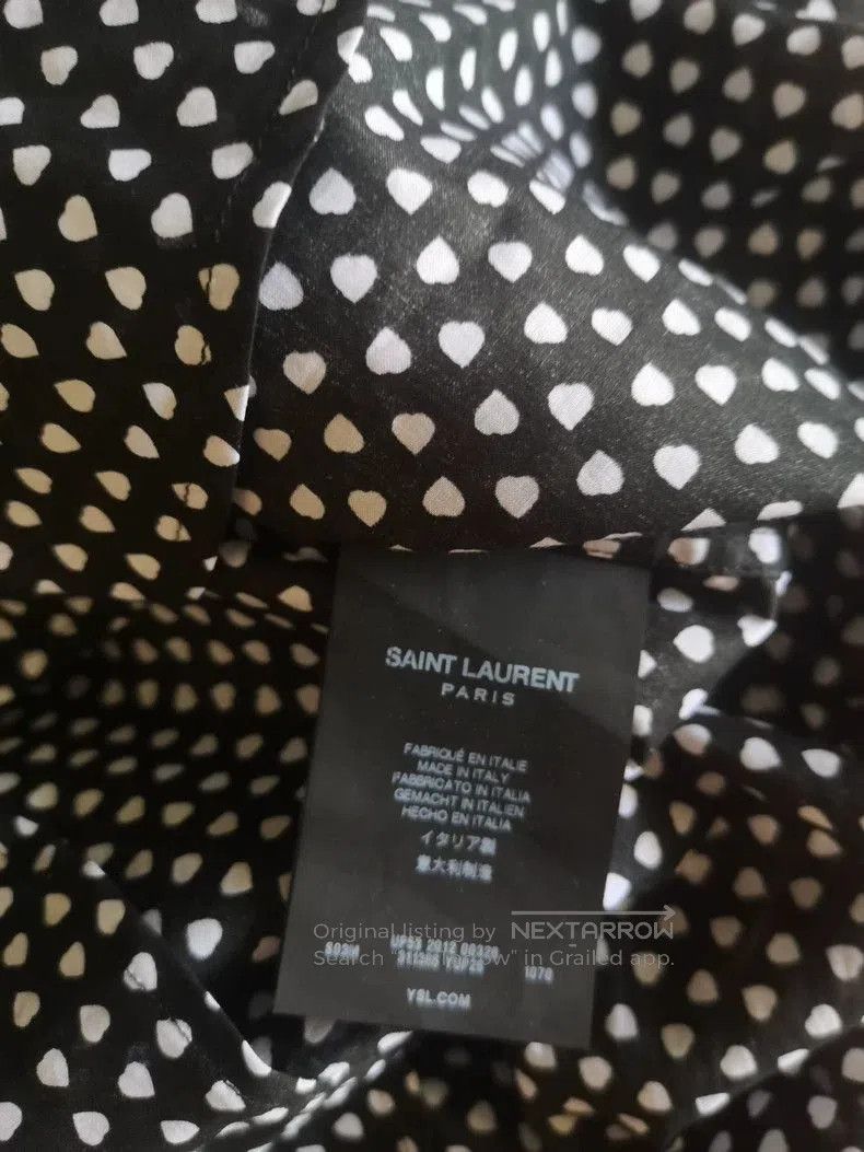 Saint Laurent Paris YSL Men's Polka Dot Shirt. Size US S / EU 44-46 / 1 - 3 Thumbnail