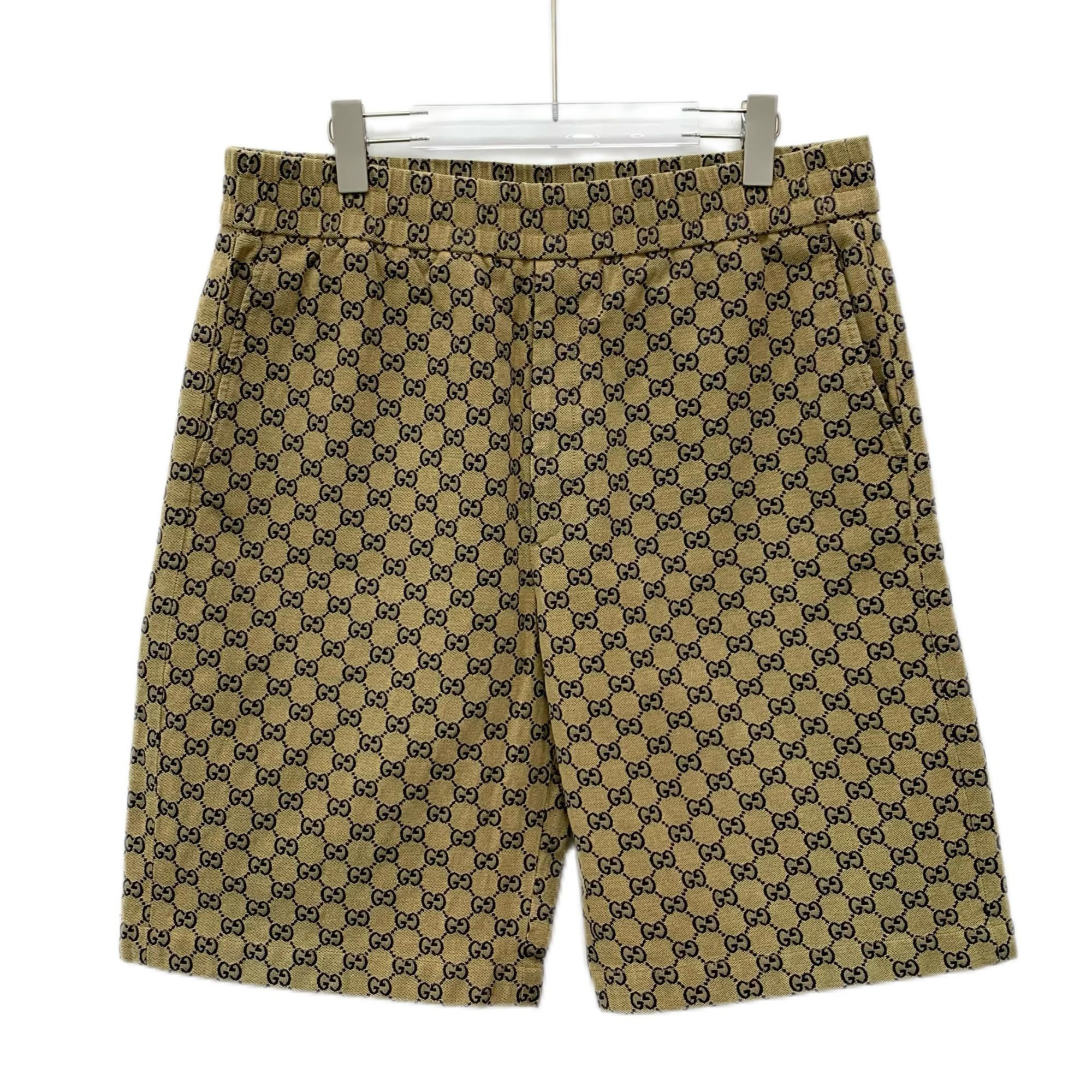 Gucci Gucci Brown Logo Jacquard Full-Print Cotton Shorts Size 52 L Size US 36 / EU 52 - 1 Thumbnail