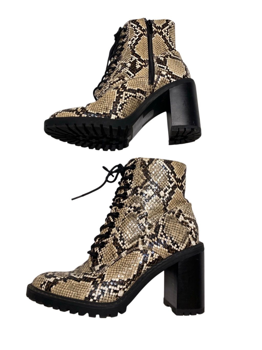 Forever 21 Forever 21 Womens 6 Python High Heel Snakeskin Ankle Boots Size US 6 / IT 36 - 3 Thumbnail