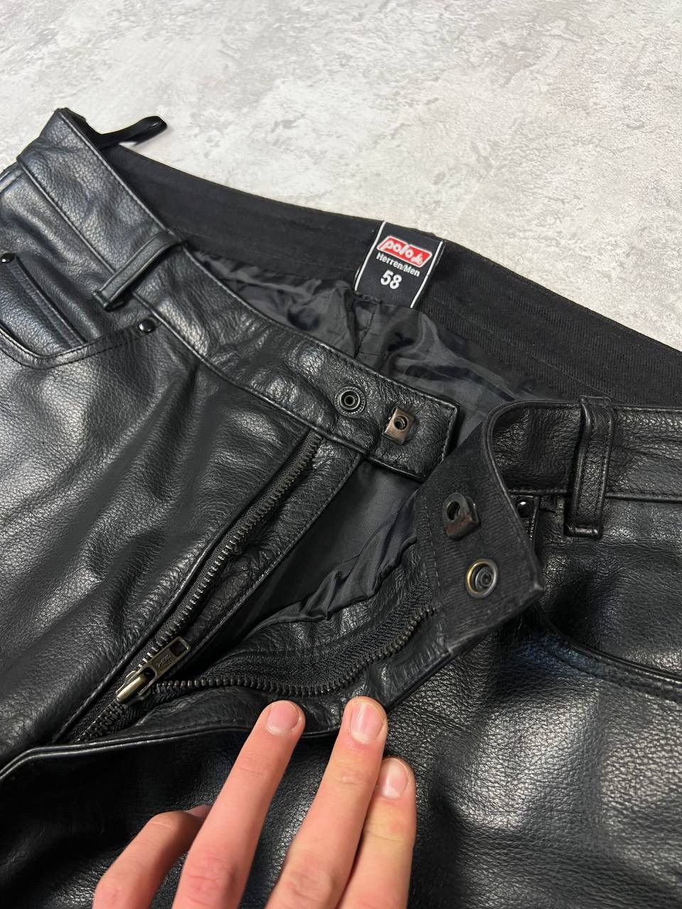 Genuine Leather Polo Vintage Y2K Genuine Leather Moto Pants Size US 43 - 7 Thumbnail