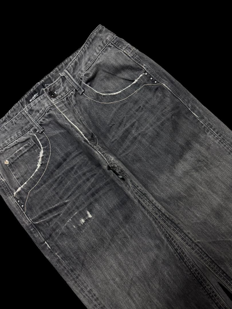 Japanese Brand BAGGY Vintage Japanese Blumisty Clawmark Distressed Jeans Size US 32 / EU 48 - 6 Thumbnail