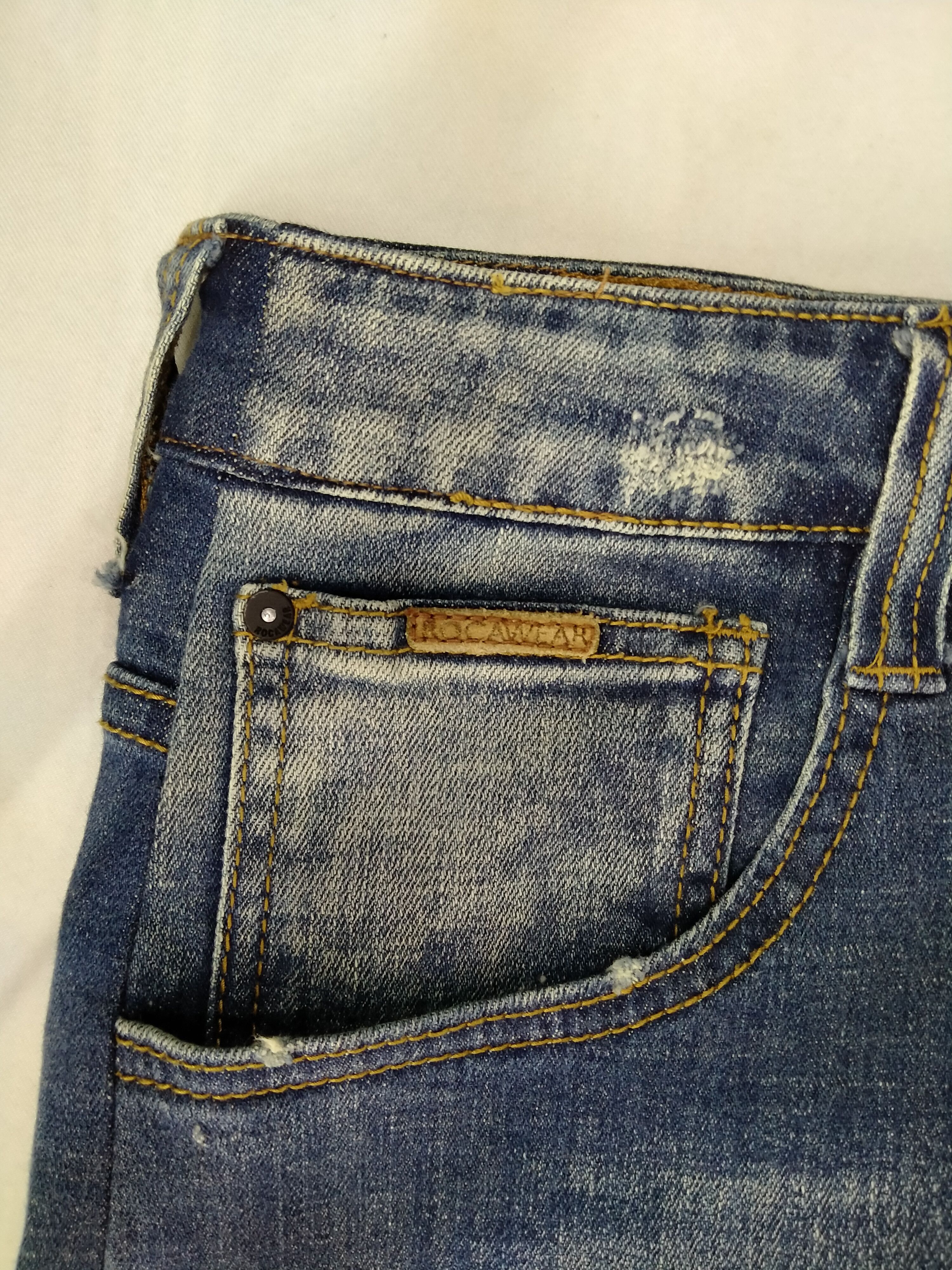 Japanese Brand Rocawear Stretchable Distressed Denim 39x32 -JN060 Size US 39 - 13 Thumbnail