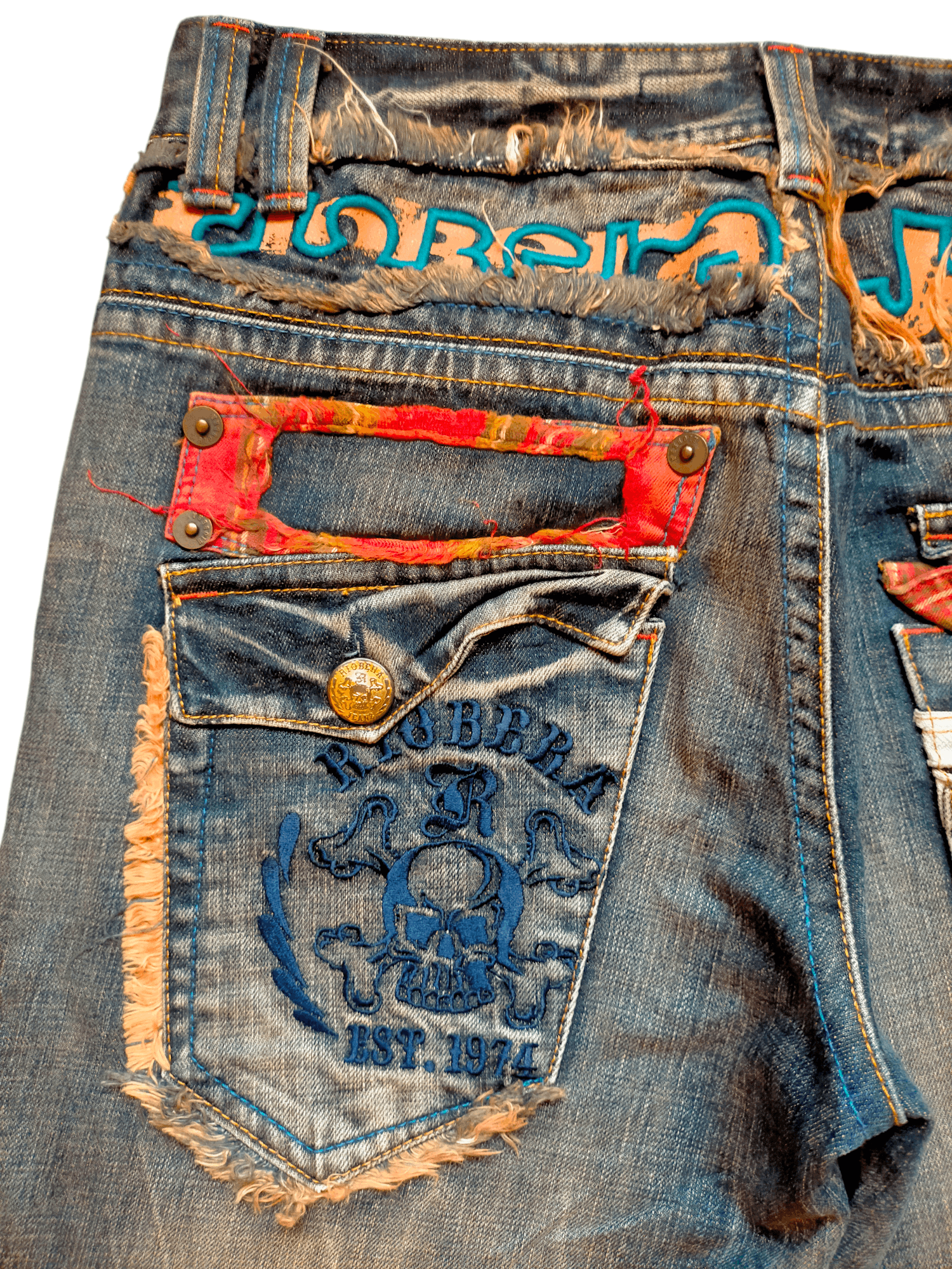 Hysteric Glamour Riobera Jeans Embroidered Rare Design Denim Pants Size US 33 - 10 Thumbnail