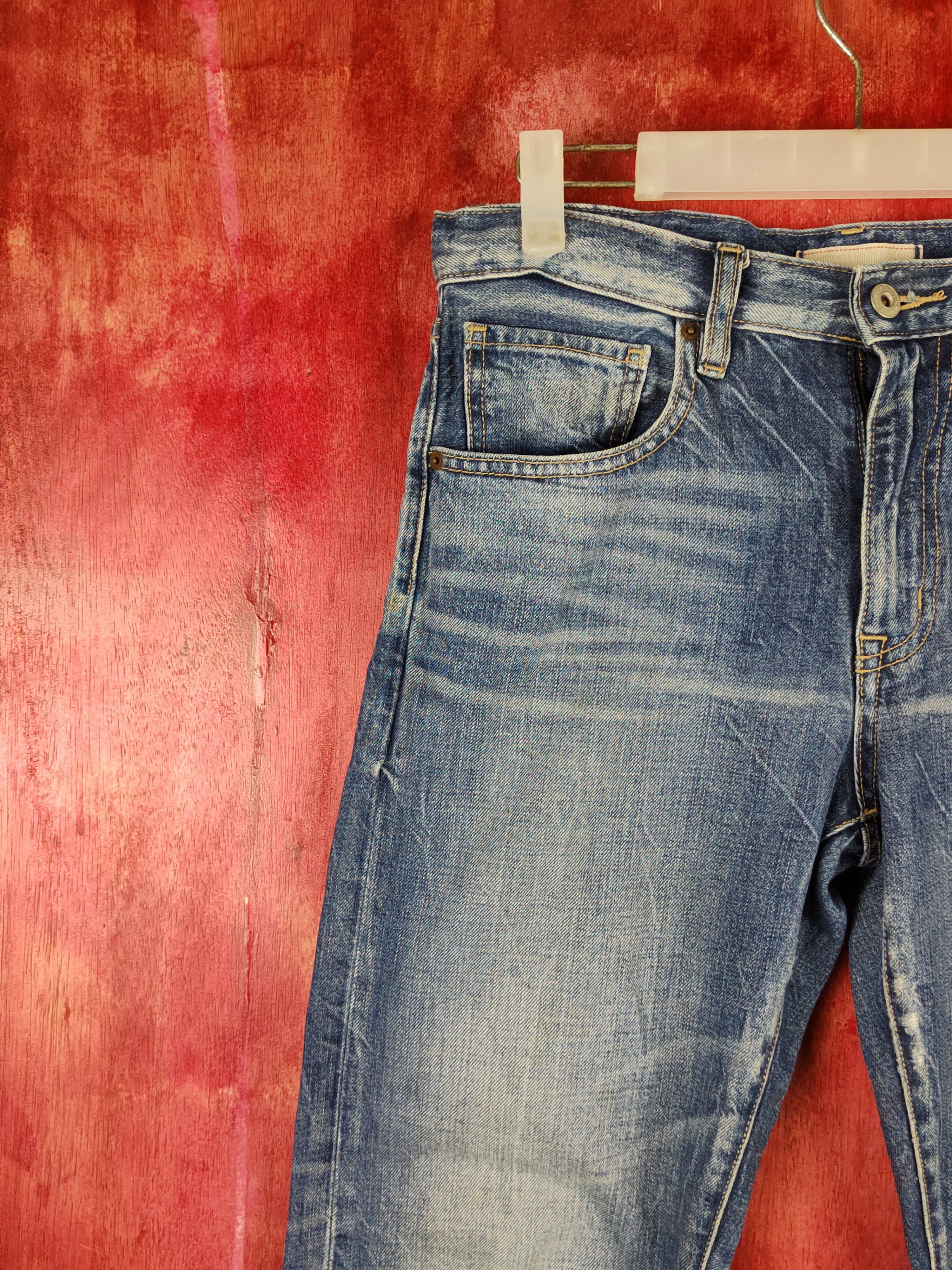 Japanese Brand Uniqlo Blue Distressed Ripped Jeans #S2210 Size US 29 - 3 Thumbnail