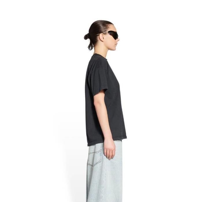 Balenciaga o1mt1gz0425 BB Paris Icon T-Shirt Medium Fit in Black Size M / US 6-8 / IT 42-44 - 3 Thumbnail