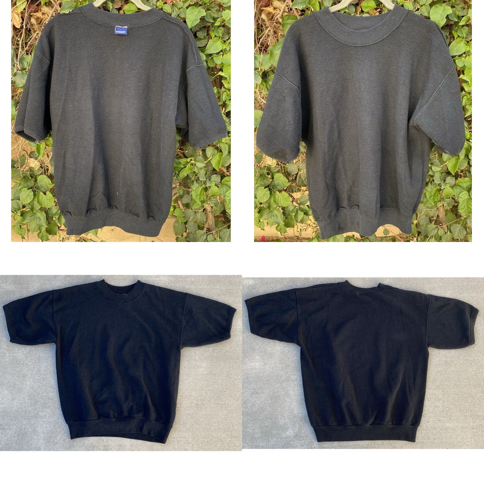 Vintage VINTAGE Honors Short Sleeve Sweatshirt Mens L Black Fade Sports Pullover Sweatshirt 90s or 00s Size US L / EU 52-54 / 3 - 9 Thumbnail