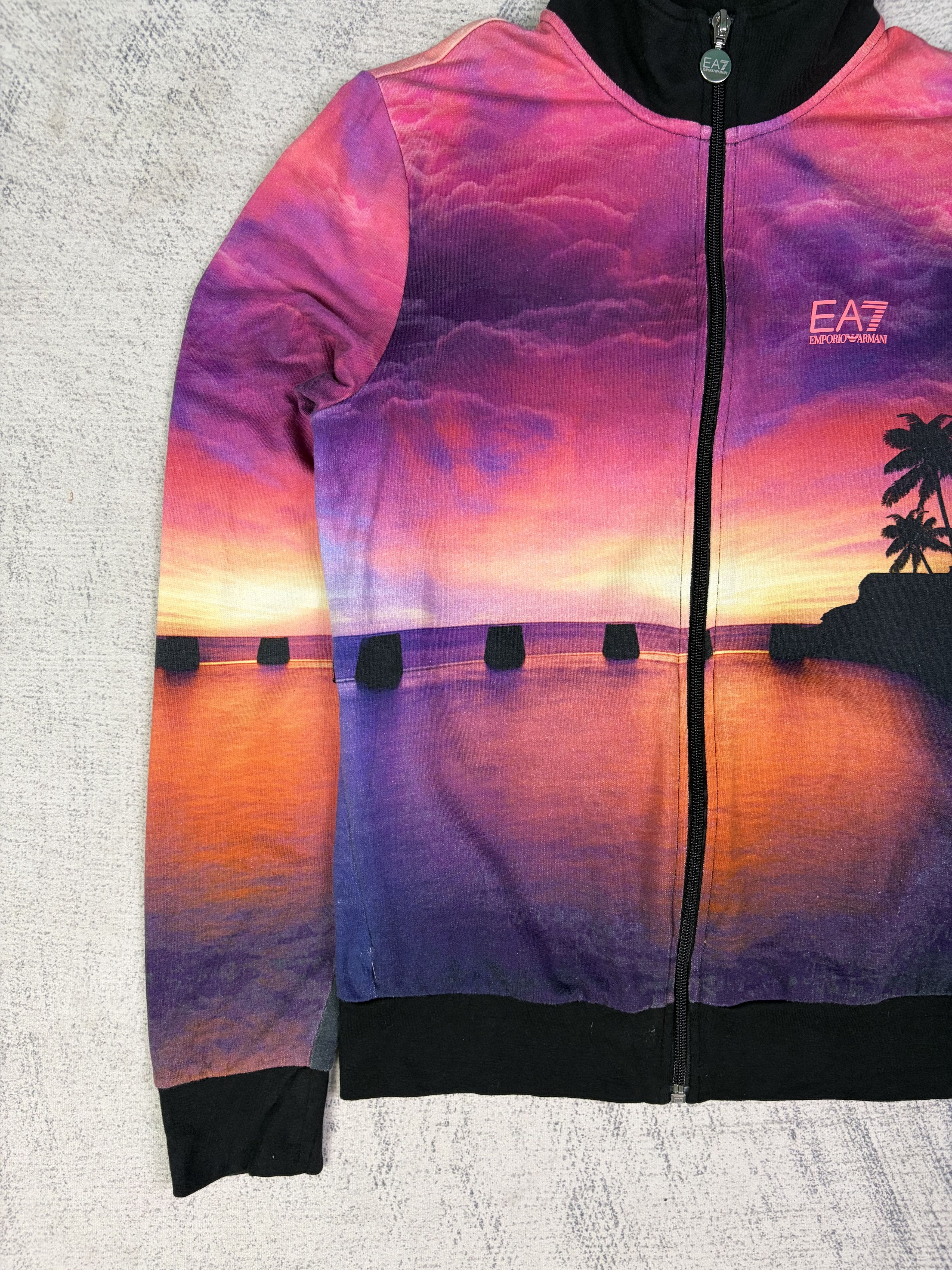 Emporio Armani EA7 Panoramic Scenic Zip Up Sweater Made in Peru Small Size Size US S / EU 44-46 / 1 - 4 Thumbnail