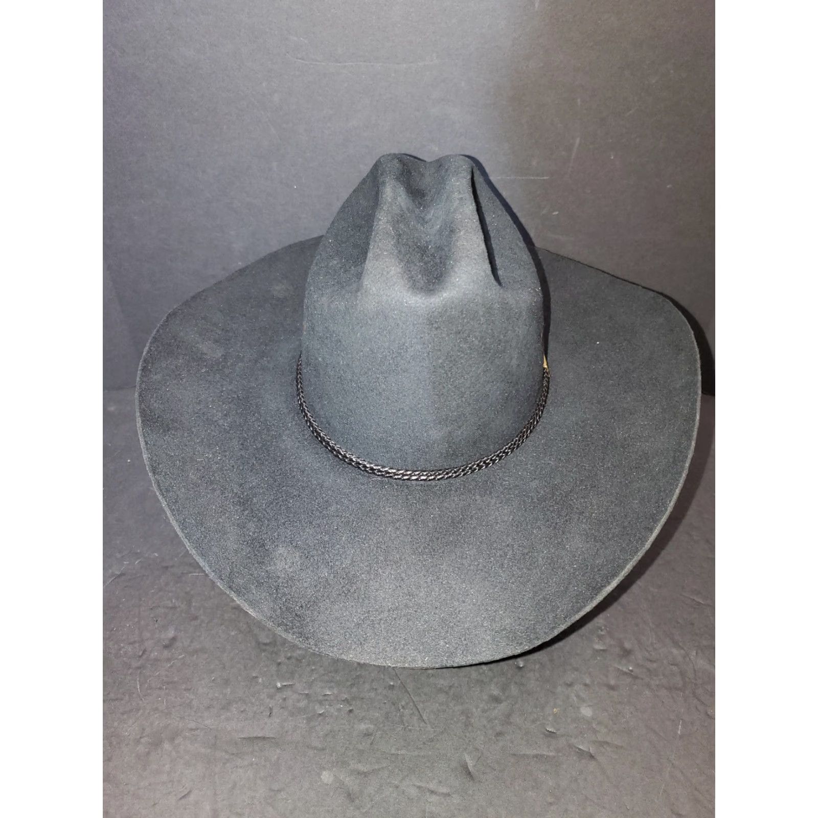 George VINTAGE Resistol George Strait Design 4X Beaver Felt Cowboy Hat Sz 6 3/4 Black Mens Cowboy Hat Size ONE SIZE - 3 Thumbnail