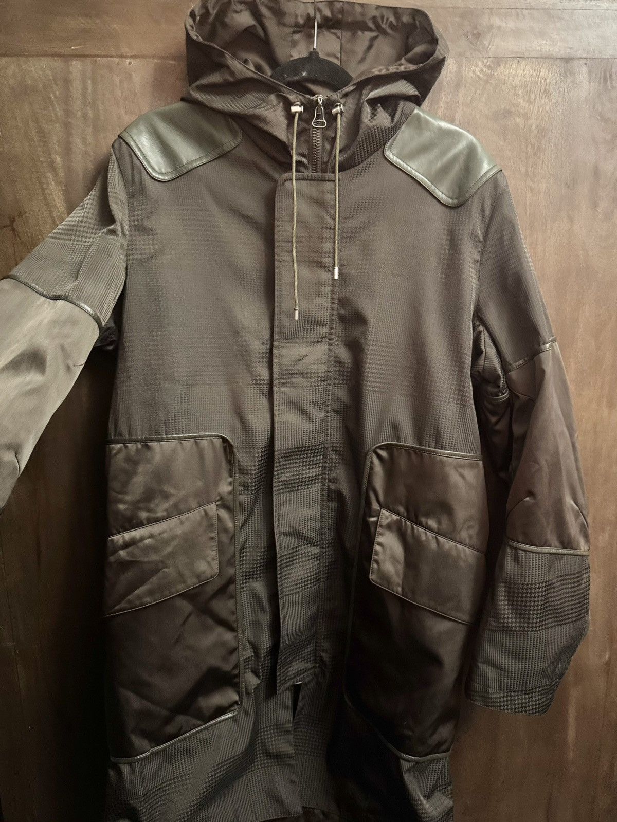 Cerruti 1881 cerruti 1881 runway jacquard & leather parka coat 48 Size US M / EU 48-50 / 2 - 10 Thumbnail