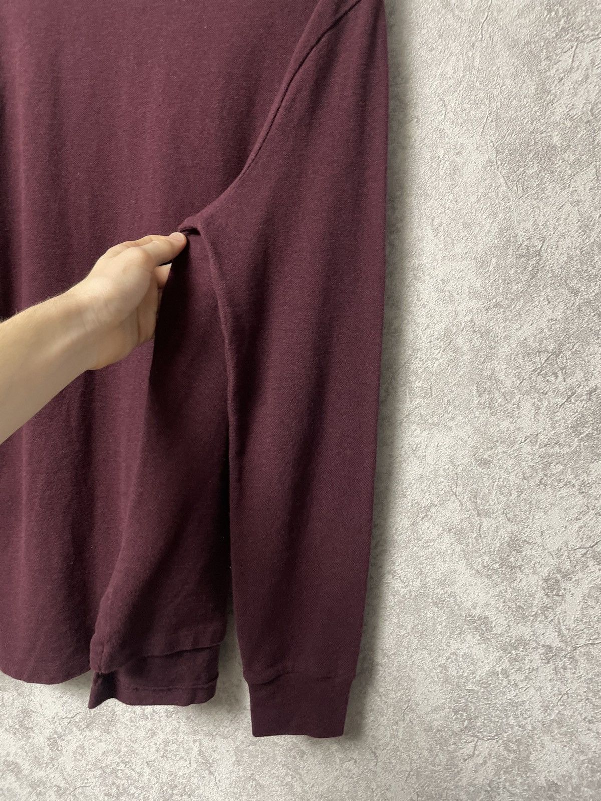 Polo Ralph Lauren Vintage Polo Ralph Lauren Burgundy Long Sleeve Polo Shirt Size US M / EU 48-50 / 2 - 16 Thumbnail