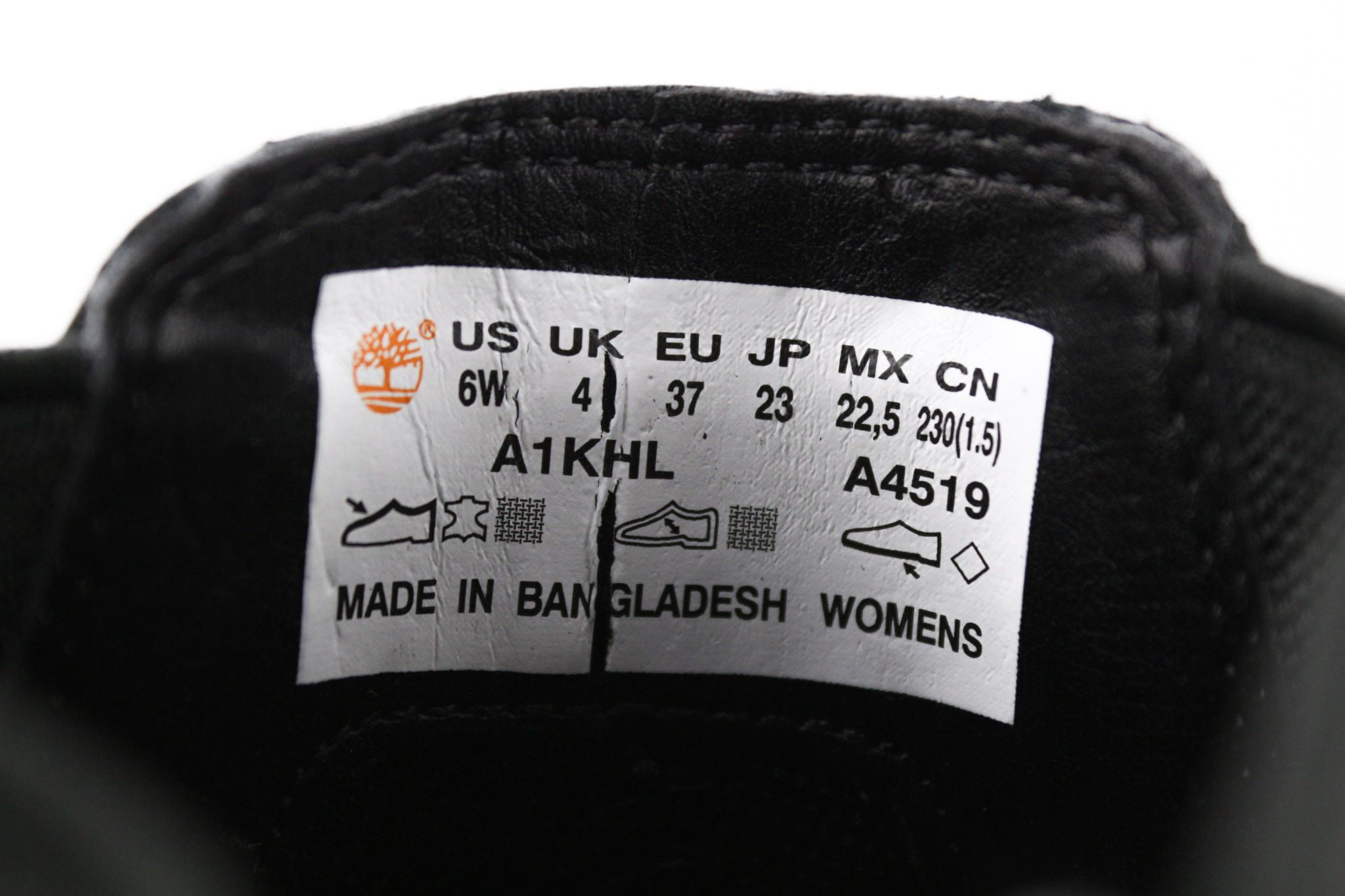 Timberland A1KHL UK4 Black Leather Pull On Mid Top Boots 79949 Size US 6.5 / IT 36.5 - 9 Thumbnail