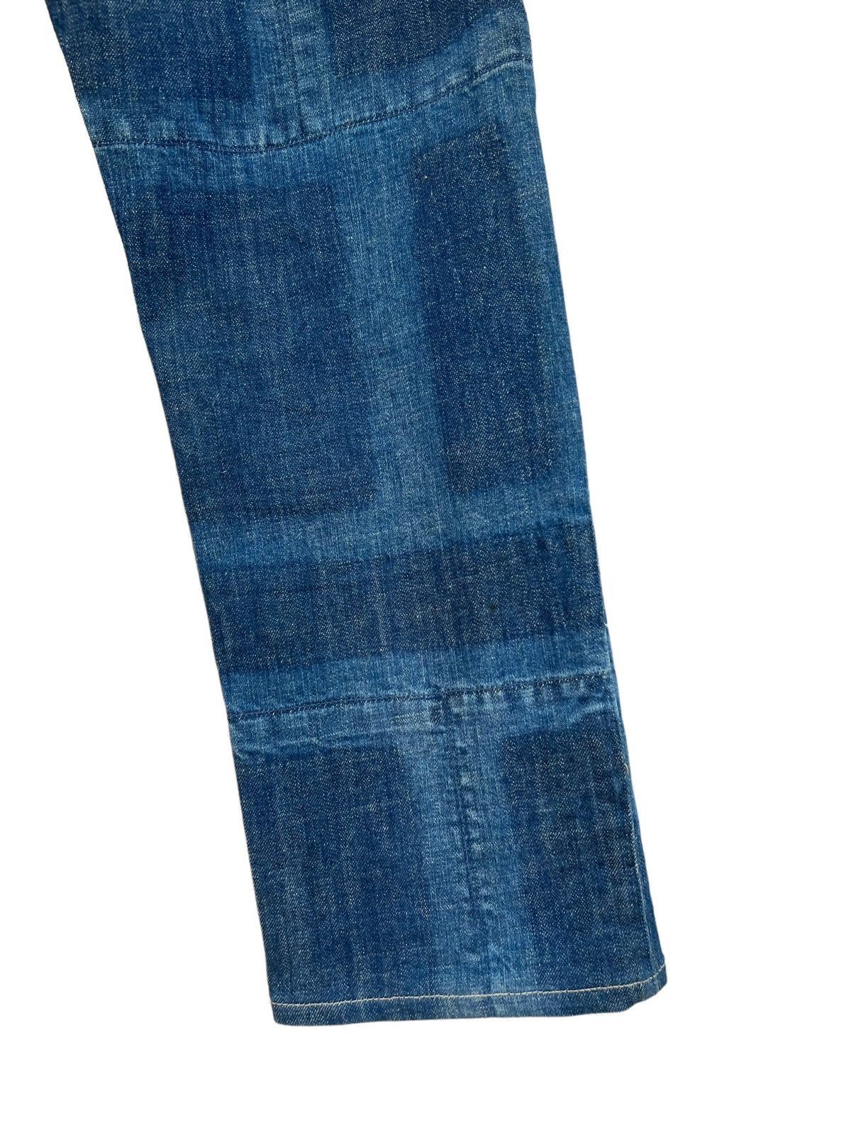 Vintage Japan Brand Etienne Ozeki Patchwork Embroidery Denim Jeans Size US 30 / EU 46 - 17 Thumbnail