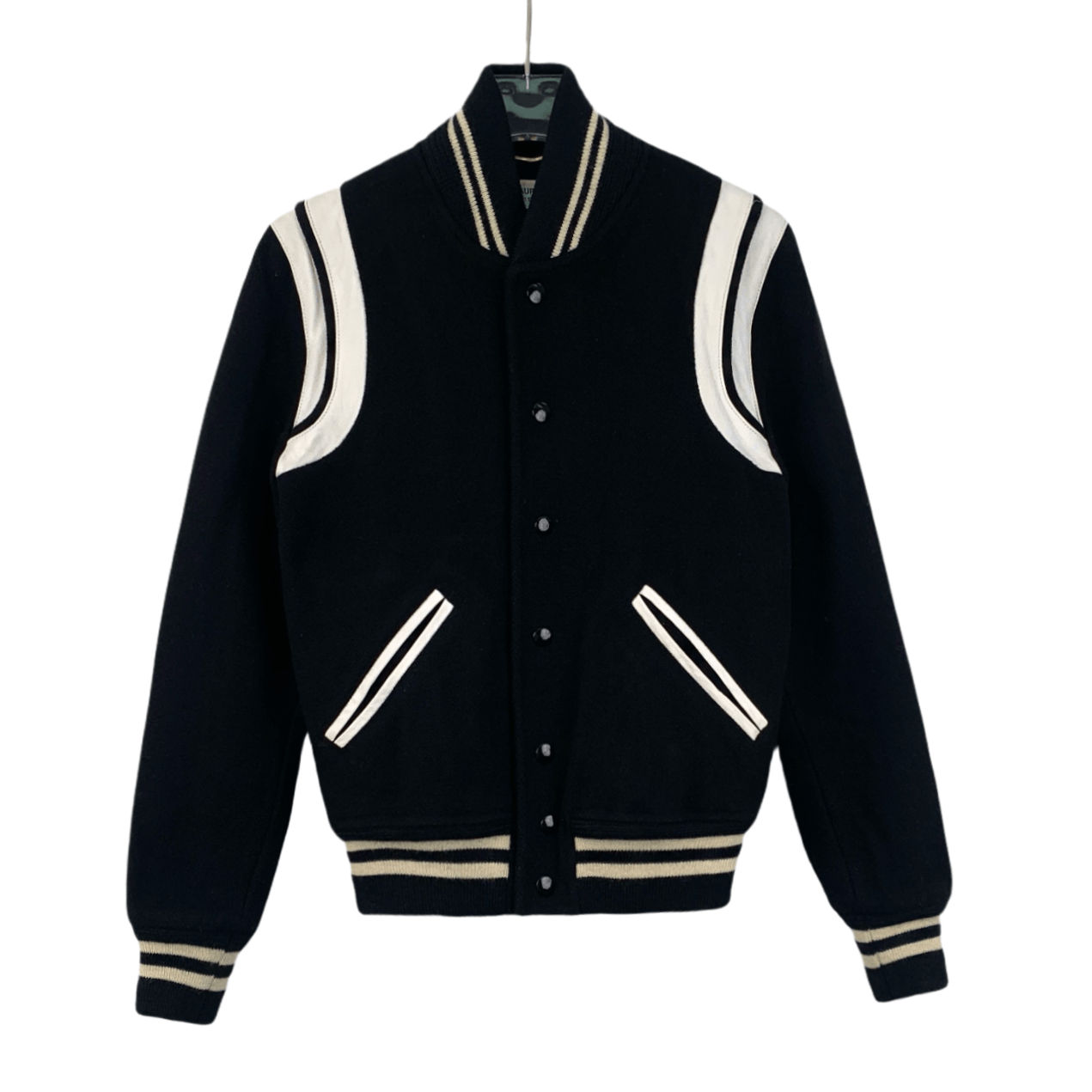 Saint Laurent Paris Saint Laurent Striped Baseball Jacket (Size 150/76Y) Size US XXS / EU 40 - 1 Thumbnail