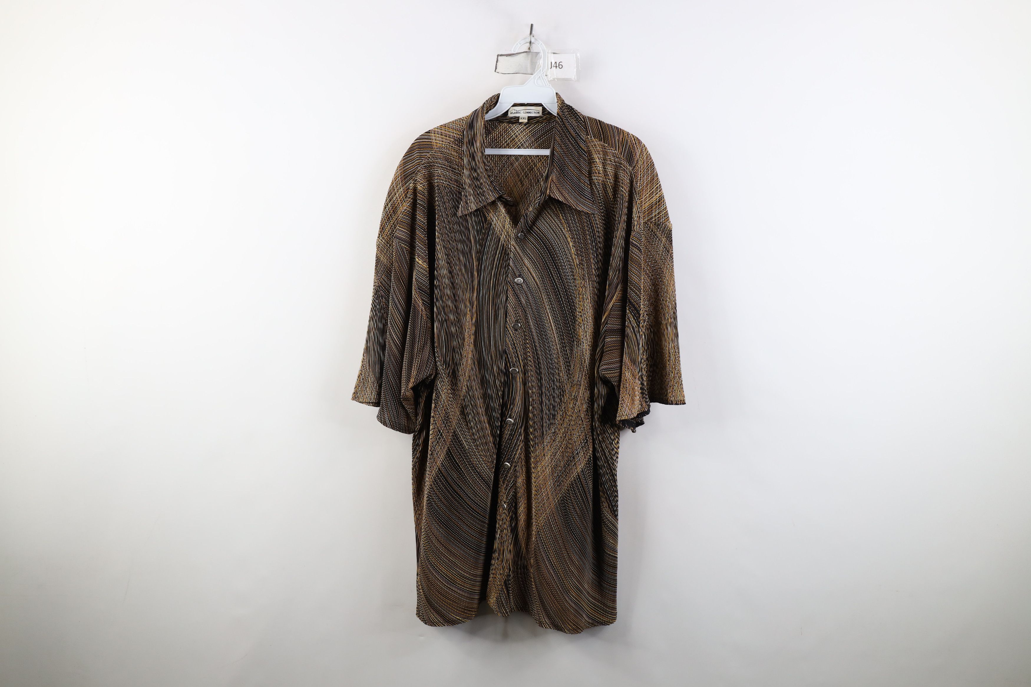 Vintage Vintage 90s Streetwear Earth Tone Ribbed Knit Button Shirt Size US XXL / EU 58 / 5 - 1 Thumbnail