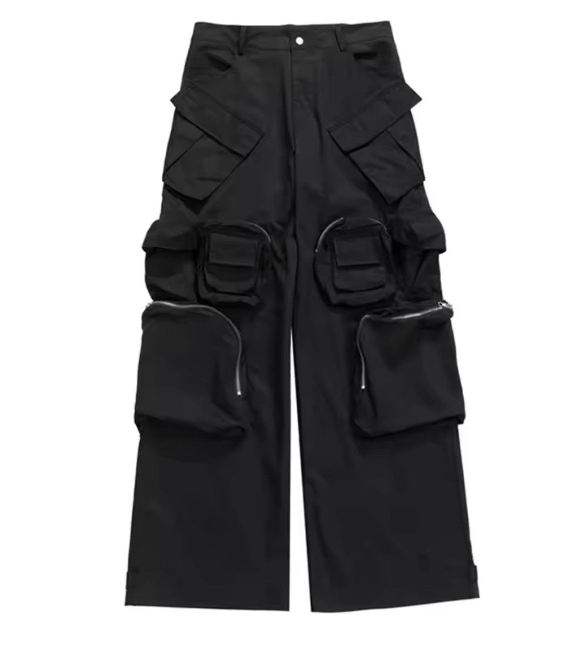 Japanese Brand × Jean Multi-pocket Black Cargo Pants Size US 35 - 6 Thumbnail
