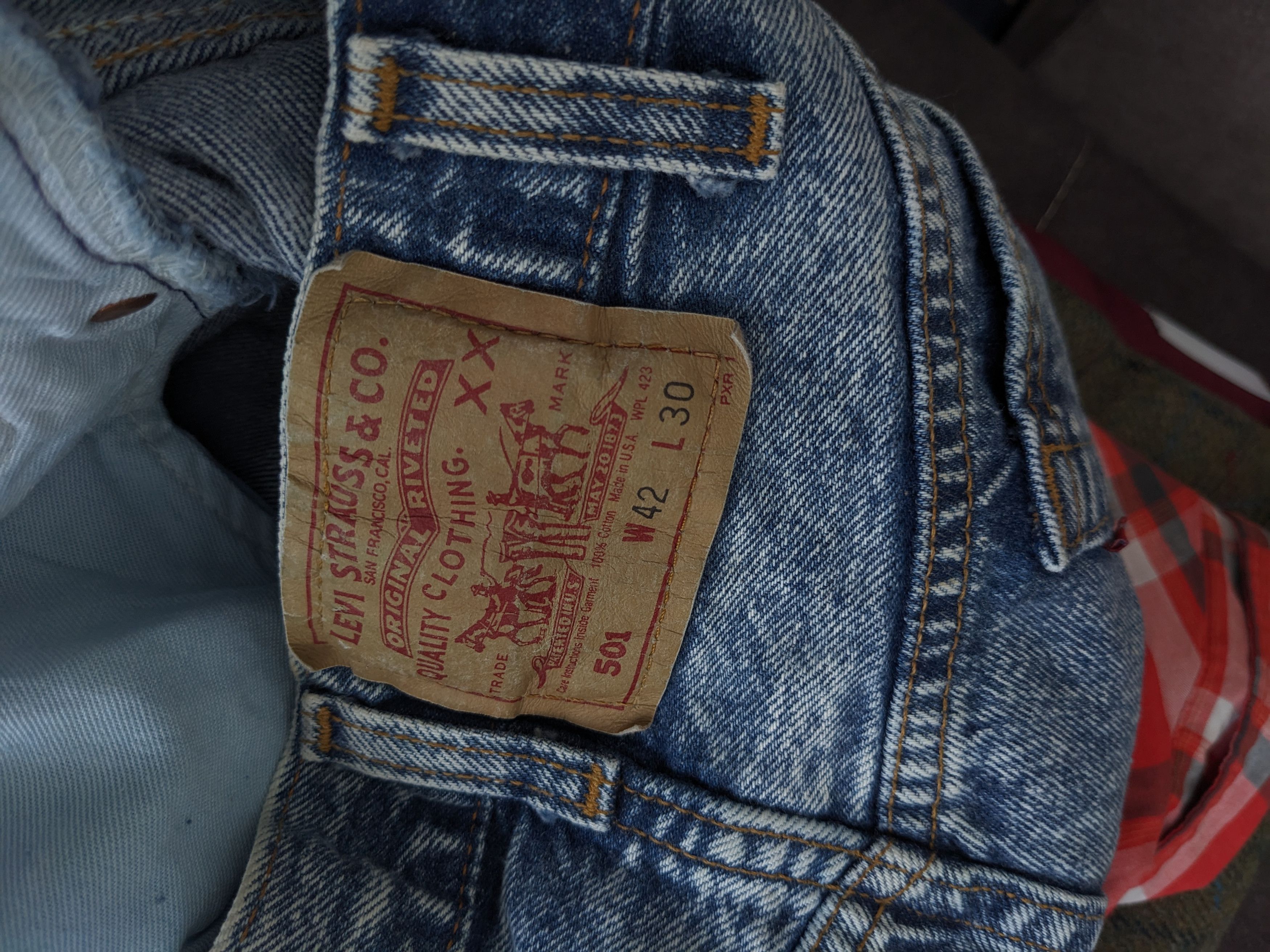 Levi's × Vintage Levi's 501 90s Vintage Rare Jeans Denim USA Made Washed W 42 Size US 42 / EU 58 - 12 Thumbnail