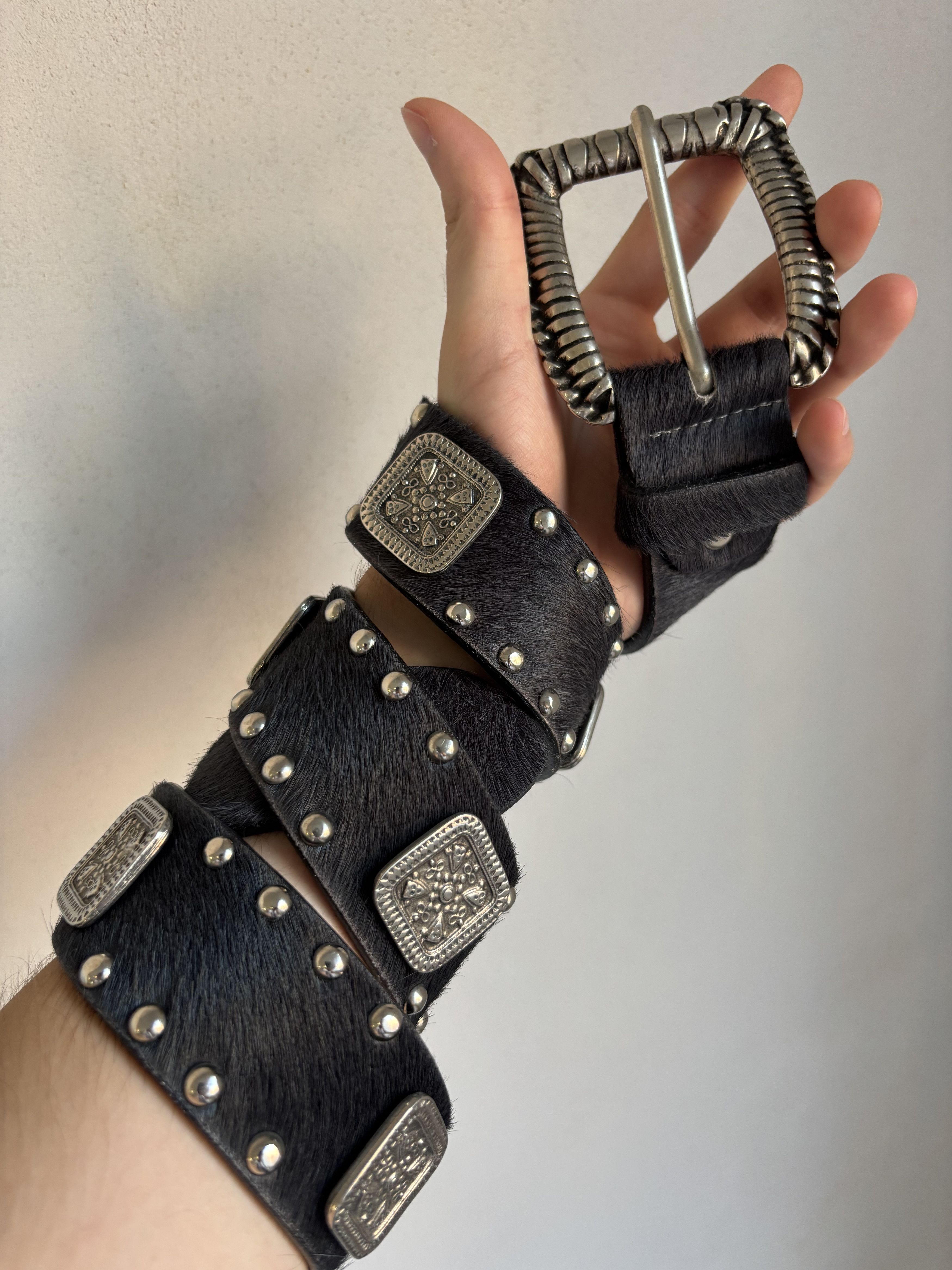 Hysteric Glamour 🔥FUR VTG HYSTERIC GLAMOUR IF WAS SIX NINE VIbe LEATHER BELT Size ONE SIZE - 3 Thumbnail
