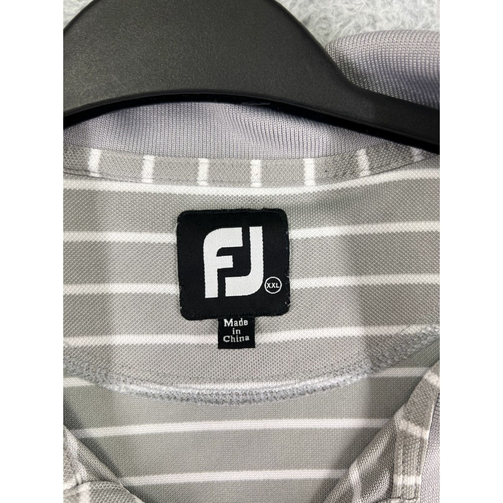 Footjoy FootJoy Polo Shirt Adult 2XL Gray White 100% Polyester Short Sleeve Golf Mens Size US XXL / EU 58 / 5 - 5 Thumbnail