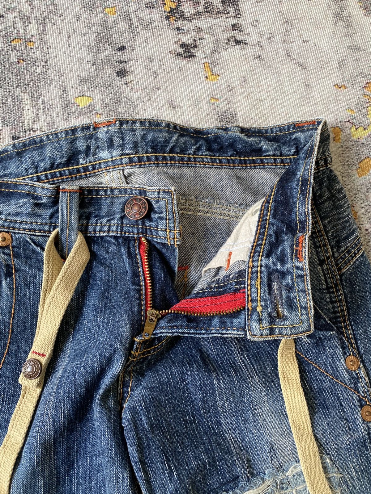Japanese Brand Edwin 503 Japan Distressed Flare Denim Size US 30 / EU 46 - 13 Thumbnail