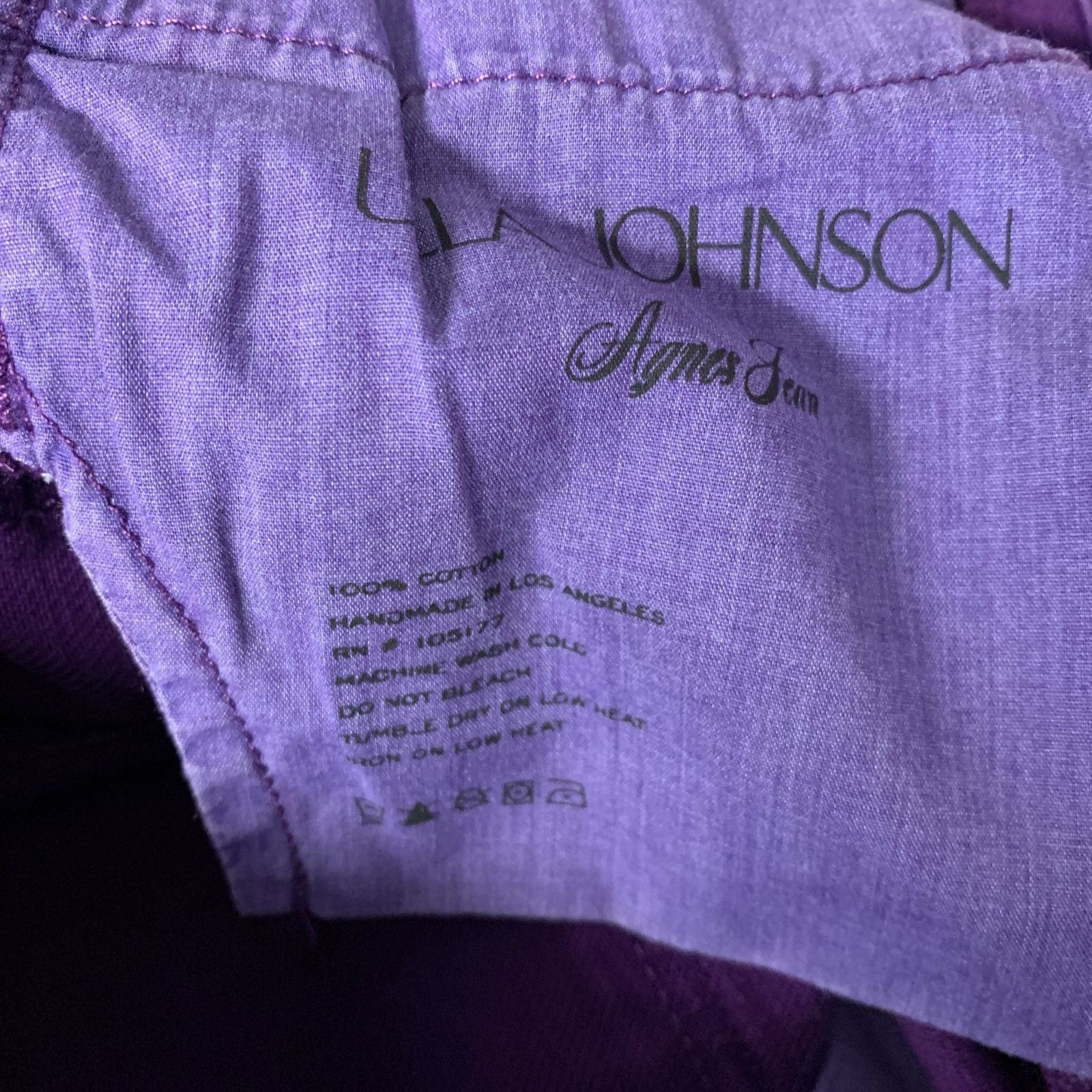 Ulla Johnson ULLA JOHNSON Size 25 Purple Cotton Straight Jeans Size 25" / US 0 / IT 36 - 6 Thumbnail