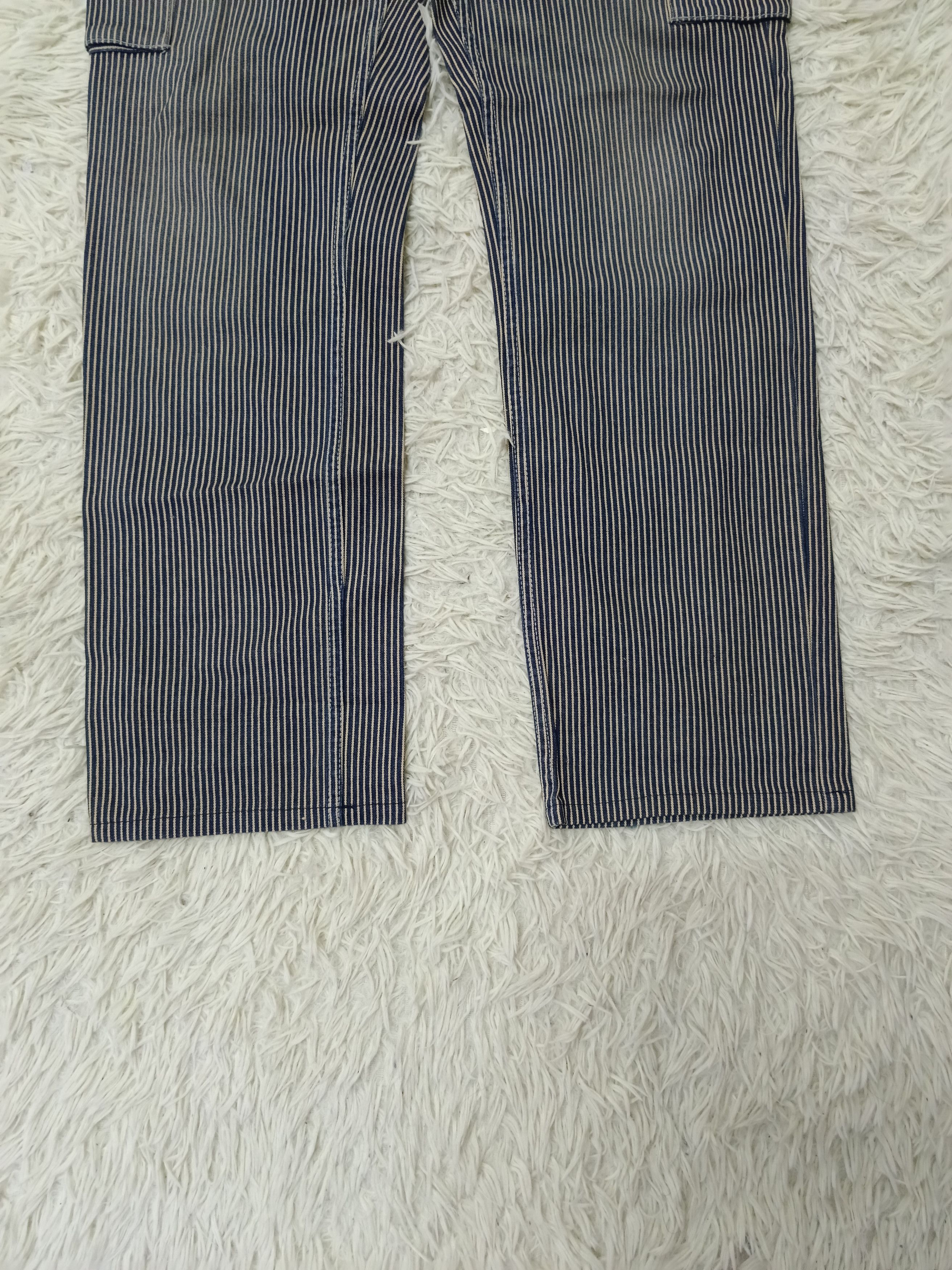 Japanese Brand HiCKORY STRIPE SMITH'S AMERICAN VINTAGE CARGO PANTS Size US 32 / EU 48 - 5 Thumbnail