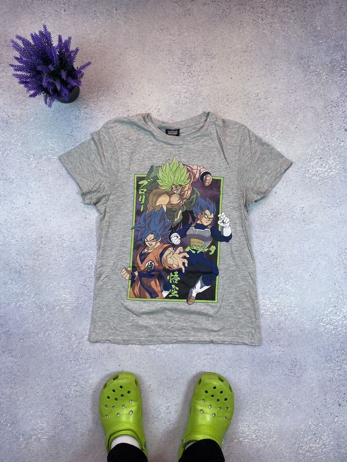 Anime Dragon Ball Z Men’s Grey T-shirt With Big Logo Size Medium Size US M / EU 48-50 / 2 - 2 Thumbnail
