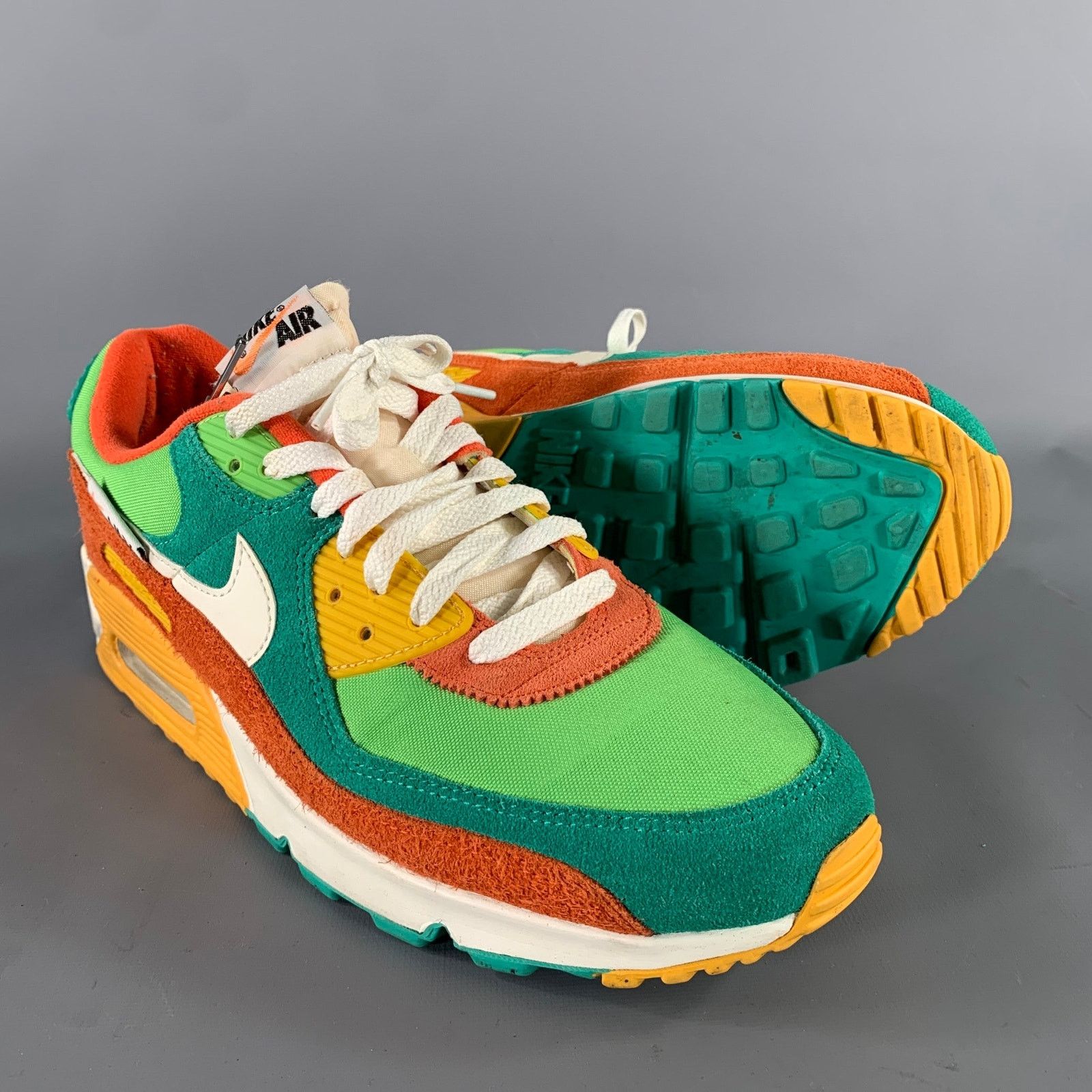 Nike Size 12 Orange Multi-Color Layered Suede Runner Sneakers Size US 12 / EU 45 - 5 Thumbnail
