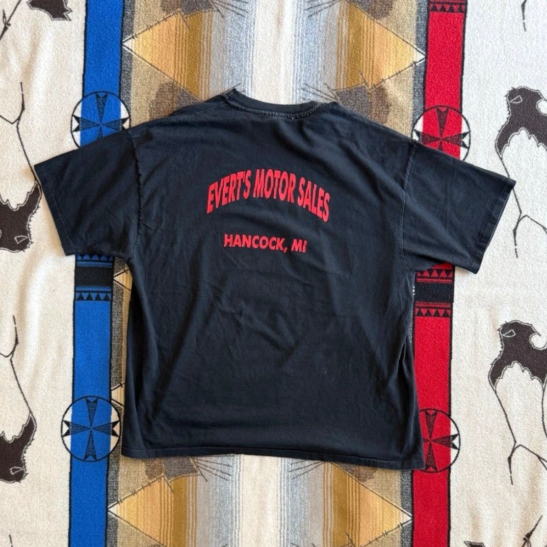 Hanes VINTAGE 90s Arctic Cat Snowmobiles T-Shirt Hanes 2XL Short Sleeve Men Black Solid Made In USA 1990s Winter Mens Size US XXL / EU 58 / 5 - 2 Thumbnail