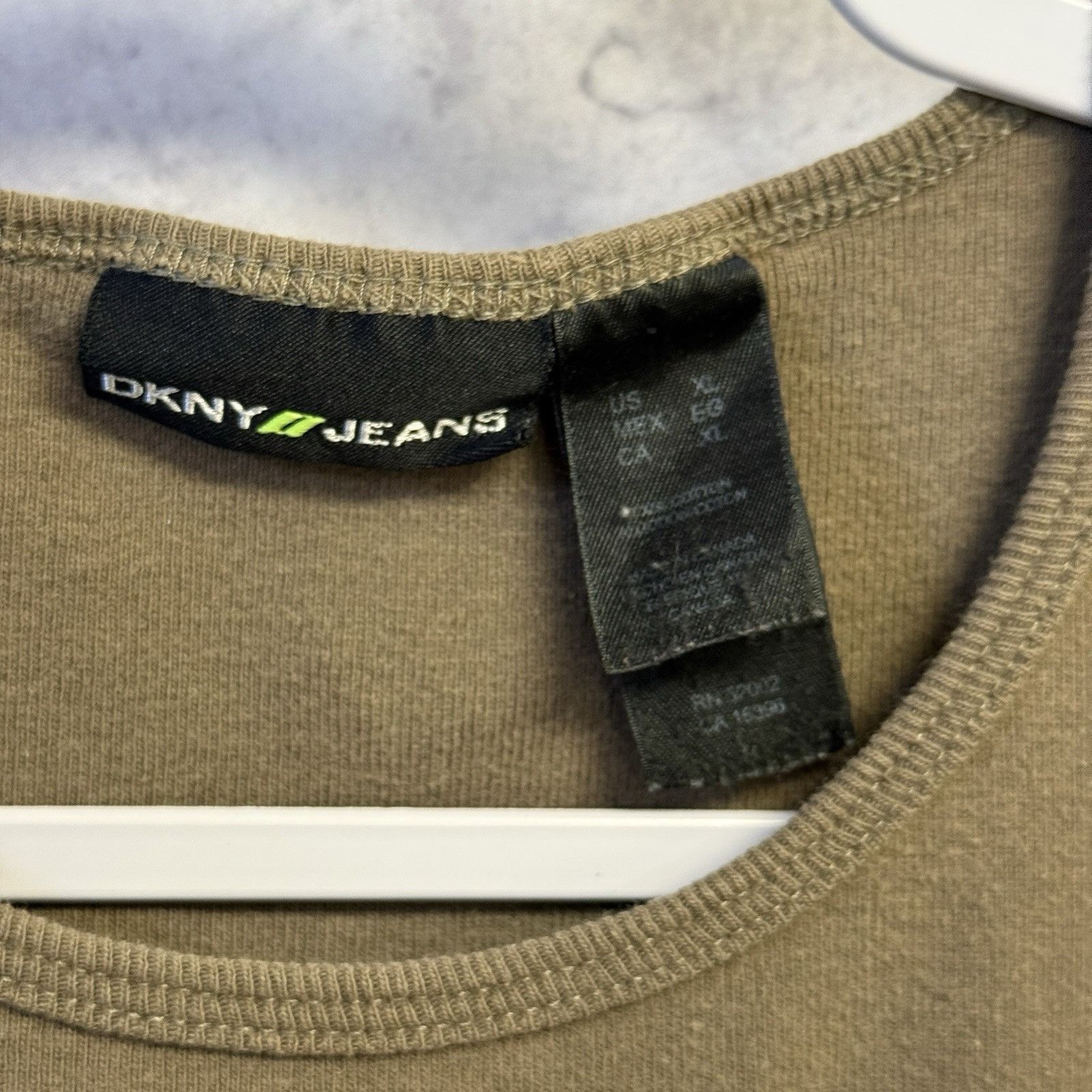 DKNY Vintage Y2K DKNY Jeans Womens XL Green Cap Sleeve 2000s Size XL / US 12-14 / IT 48-50 - 5 Thumbnail